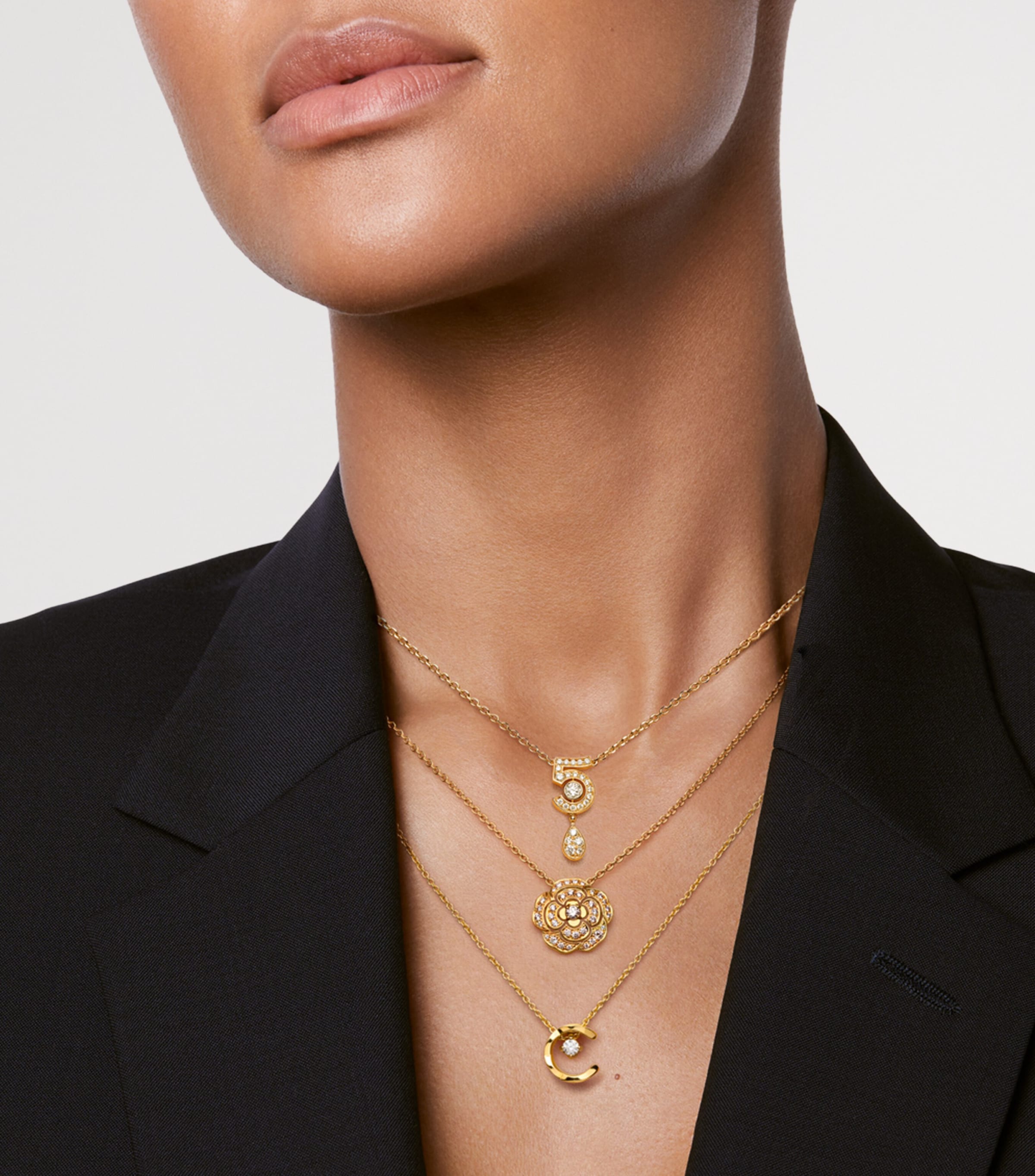 Yellow Gold and Diamond Eternal N°5 Necklace YELLOW Image 2