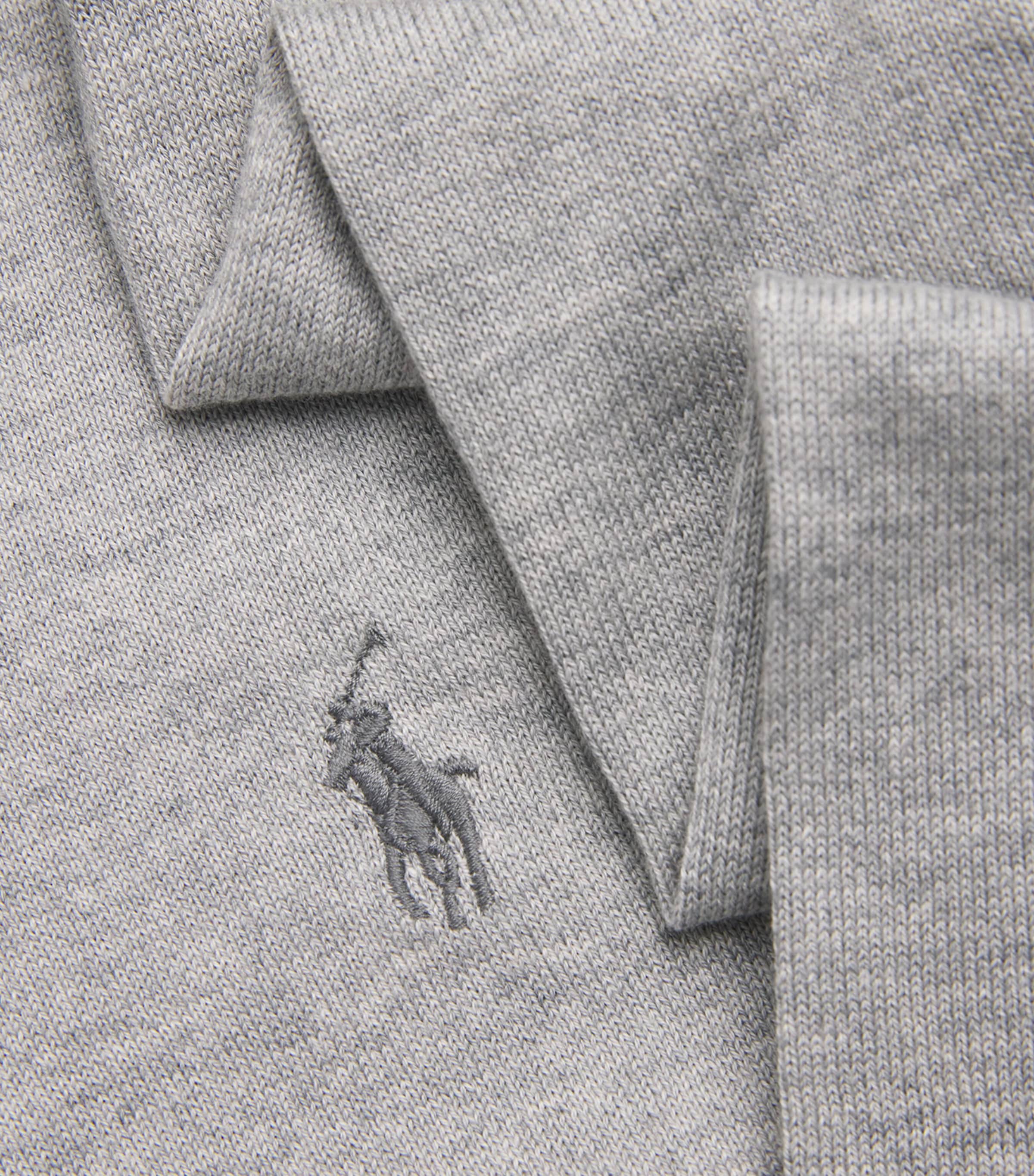 Polo Ralph Lauren Mens Pima Cotton Polo Pony Sweater Andover Grey Heather Image 5
