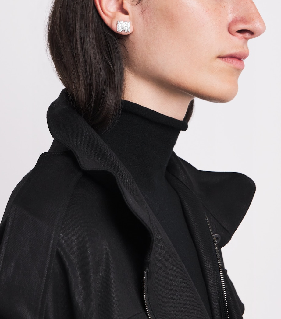 White Gold and Diamond Classic Fireworks Stud Earrings 18K WG/WD Image 2