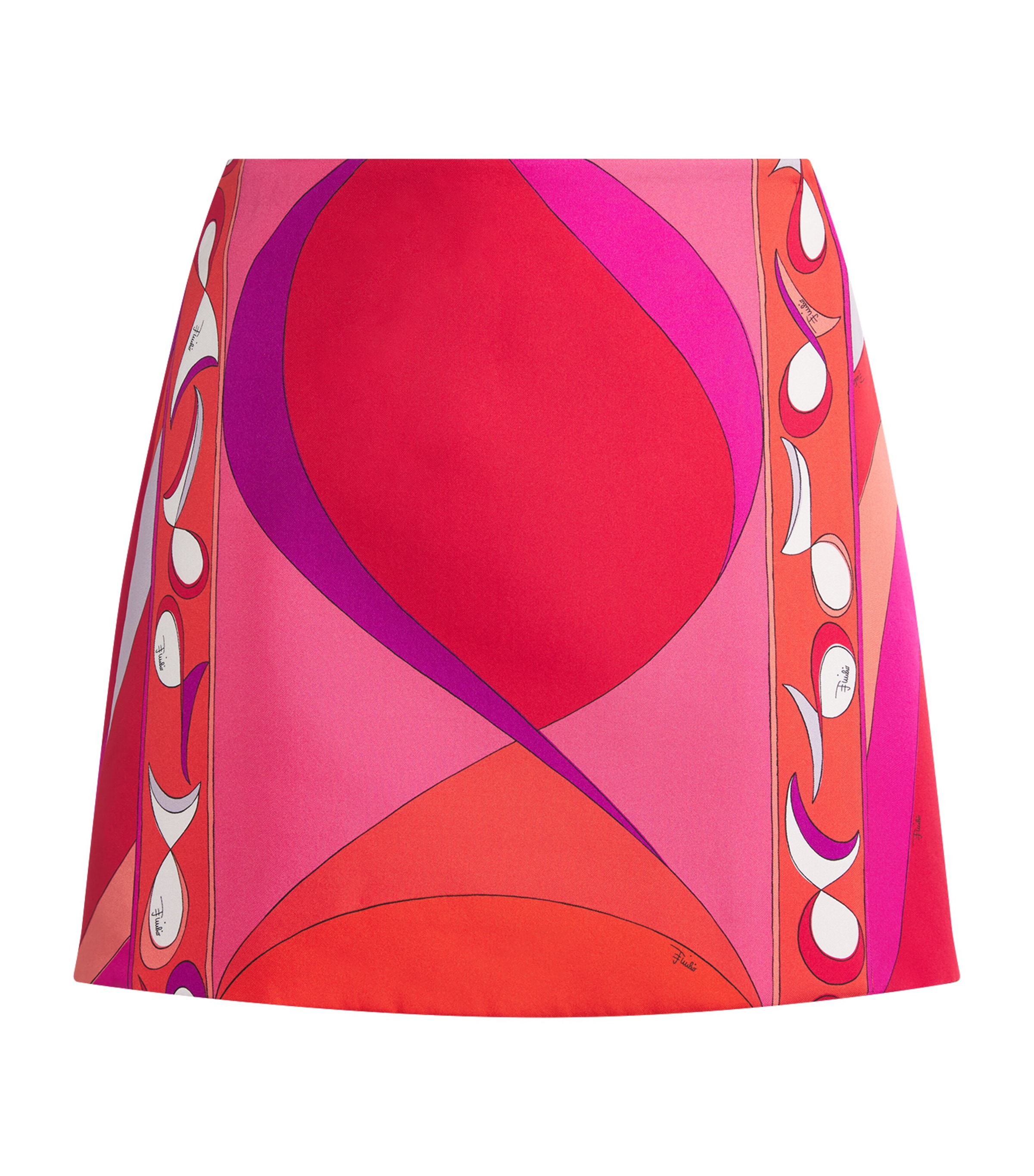 Pucci Silk Pesci Print Mini Wrap Skirt
