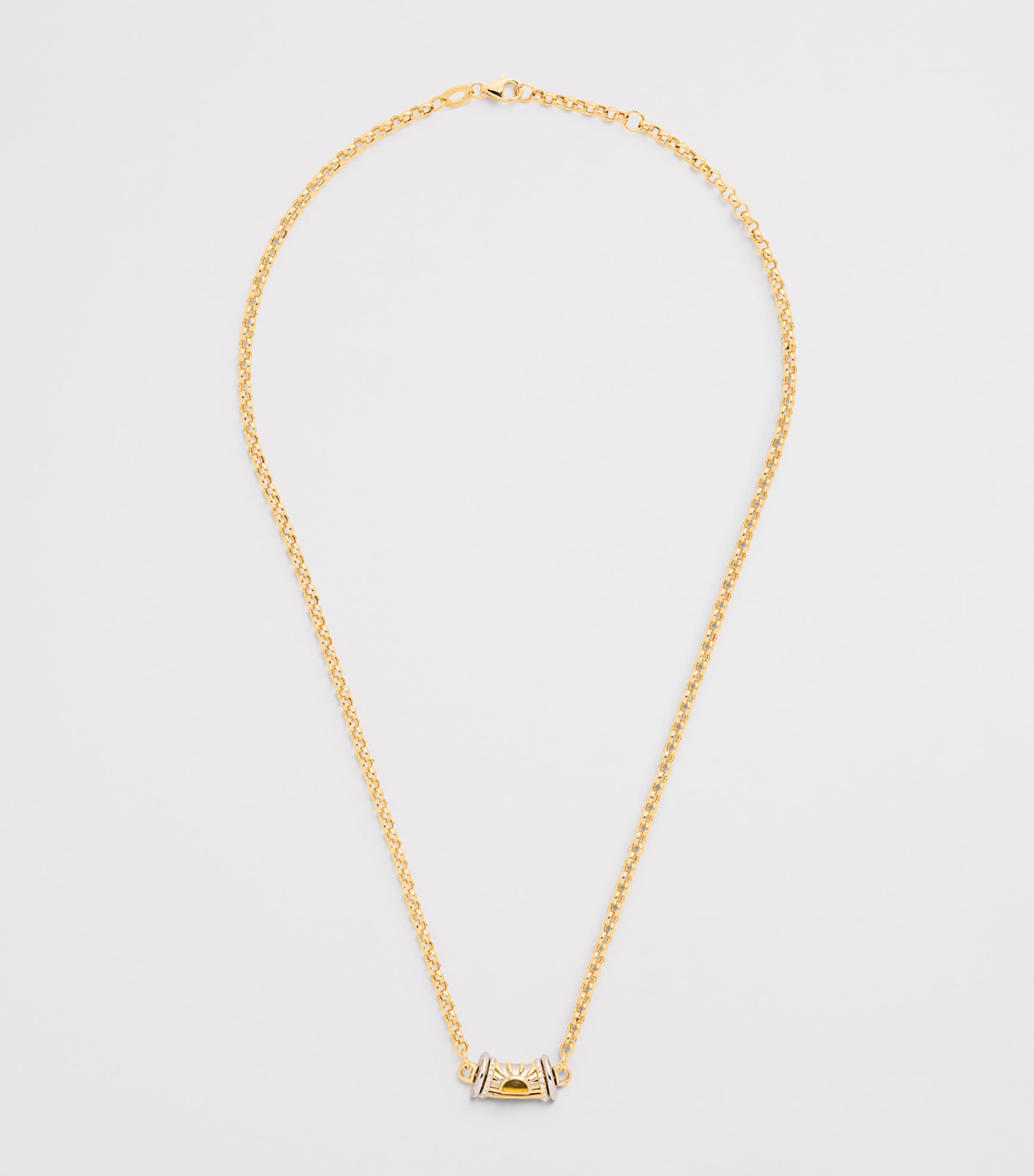 L'ATELIER NAWBAR Small Yellow Gold, Diamond and Topaz Lot N*91 Warrior Dawn Necklace Yellow Gold Image 3