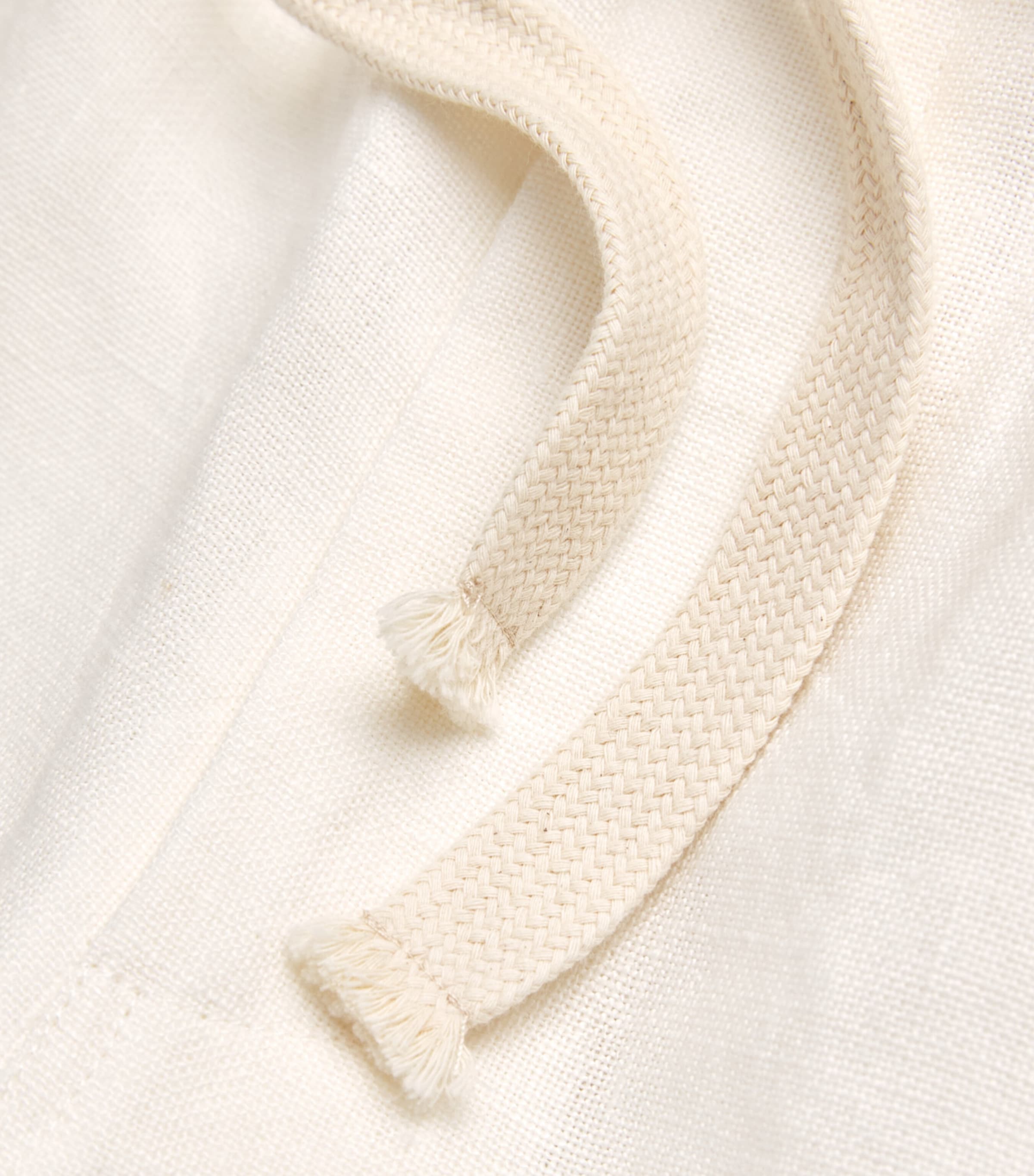 COMMAS Mens Linen Wide-Leg Trousers White Image 6