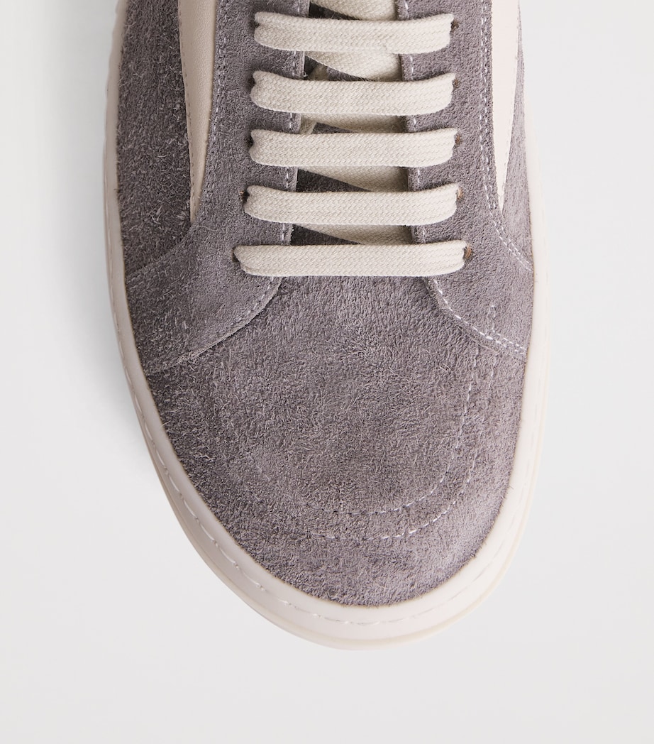 Rick Owens Suede Vintage Sneakers Steel/milk Image 5