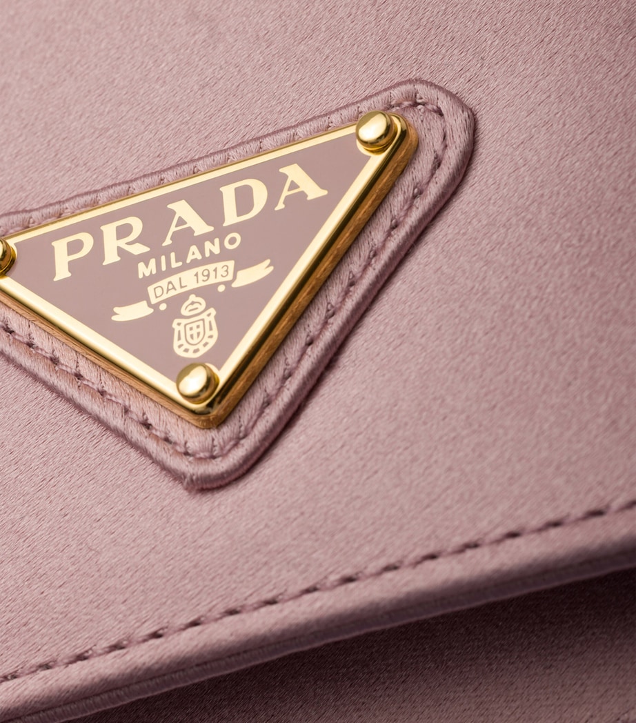 Prada Mini Satin Shoulder Bag Pink Image 8
