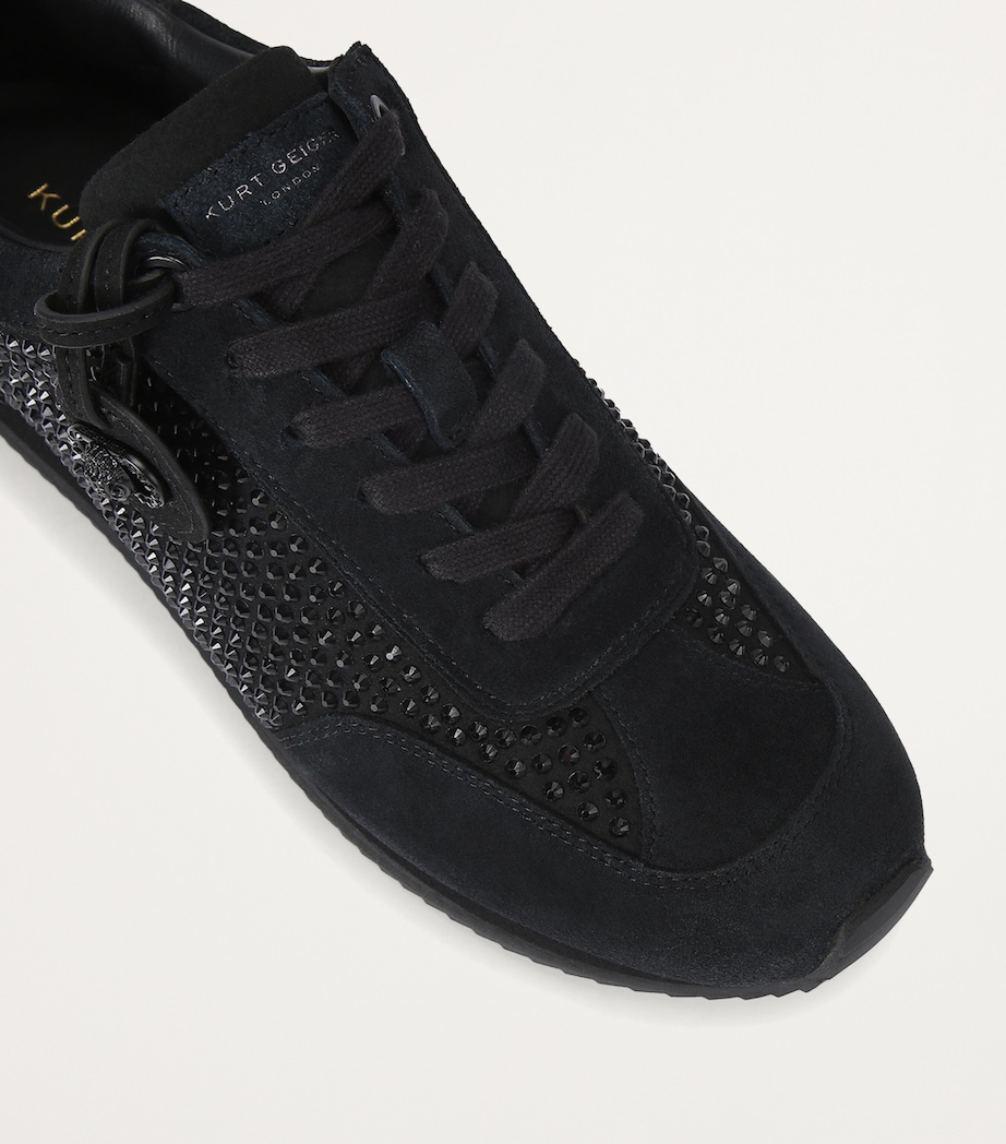 Kurt Geiger London Suede Embellished Chelsea Sneakers Black Image 4