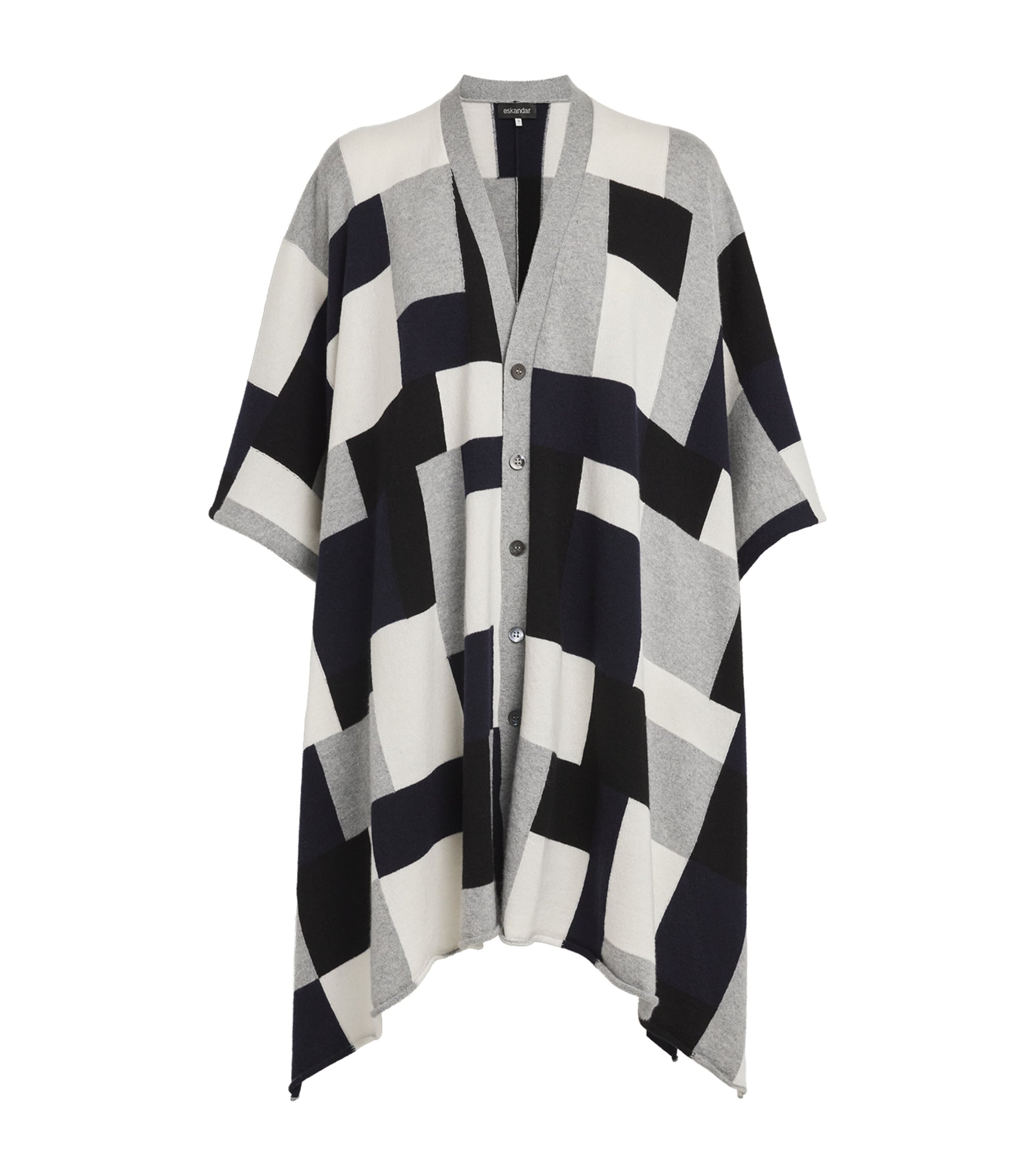 Eskandar Extra Wide Sleeveless Tabard Cashmere Cardigan