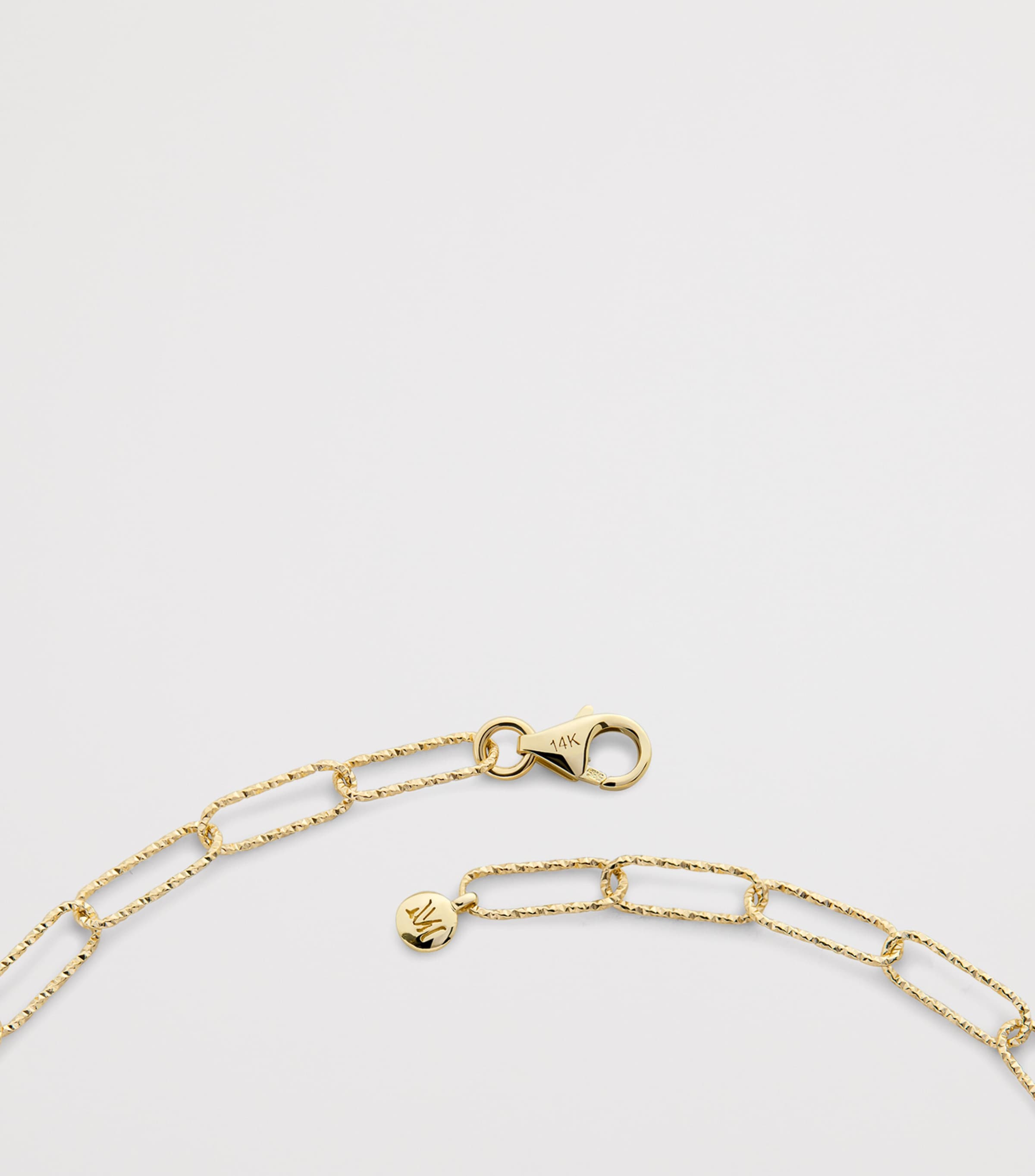 Monica Vinader Yellow Gold Textured Alta Necklace Solid Gold Image 3