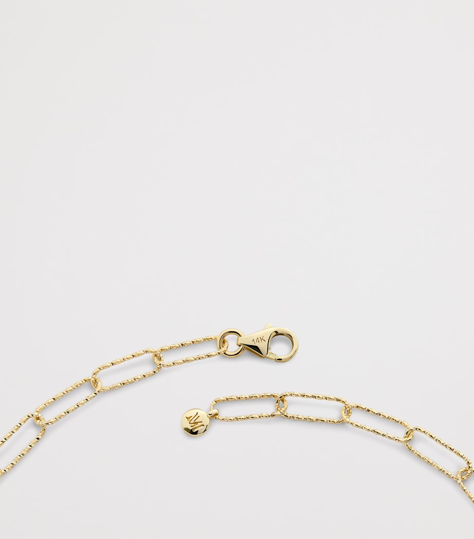 Monica Vinader Yellow Gold Textured Alta Necklace Solid Gold Image 3
