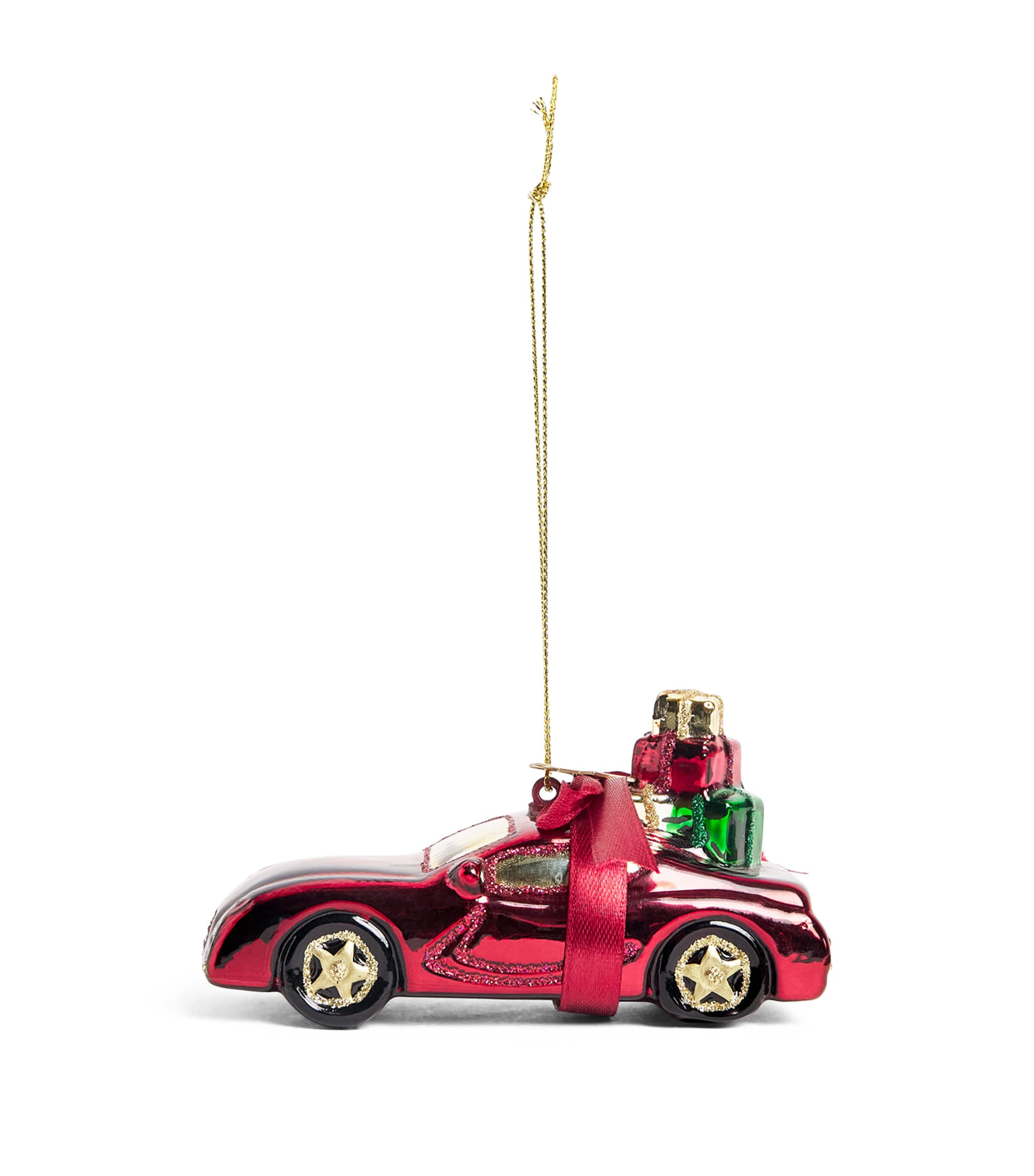 Harrods Presents Car Tree Decoration Burgundy Image 1