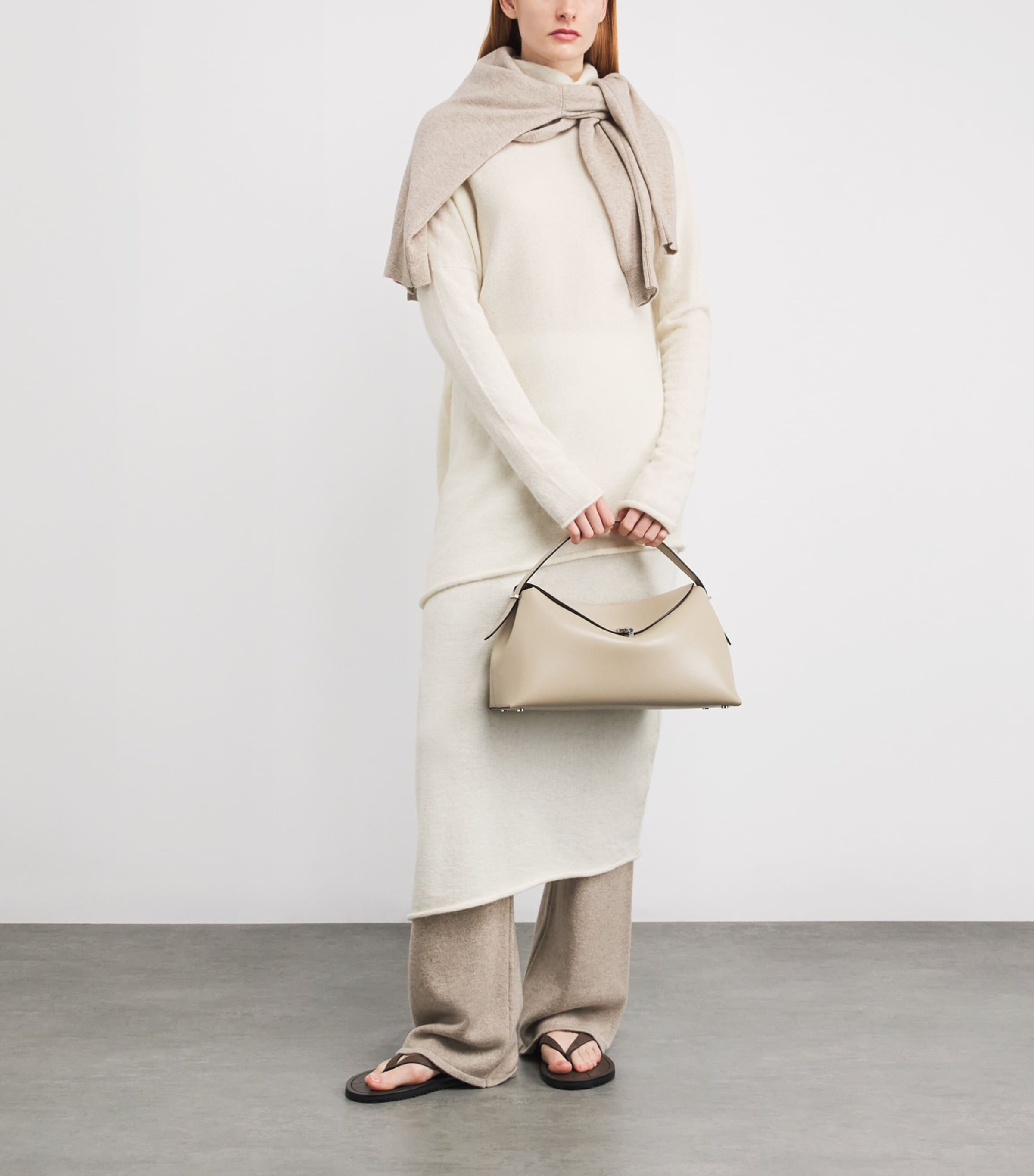 Alpaca-Blend Askew Sweater RAW WHITE Image 2