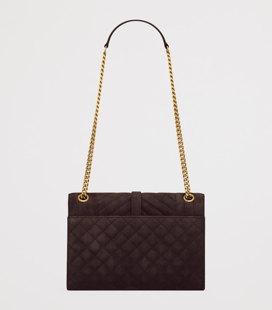 Saint Laurent Medium Suede Envelope Matelassé Shoulder Bag Image 5