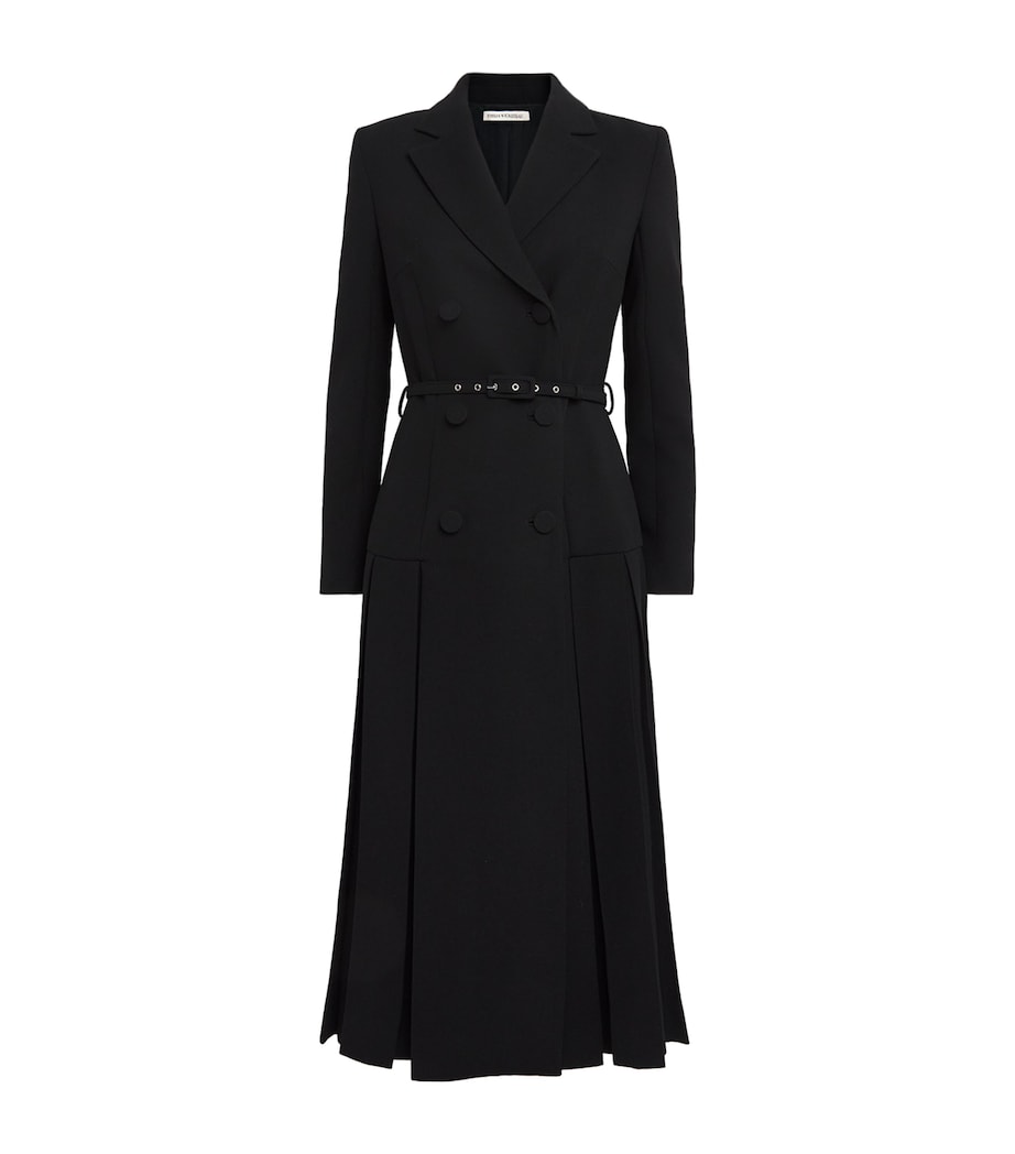 Emilia Wickstead Womens Wool Chaney Midi Dress Black Image 1