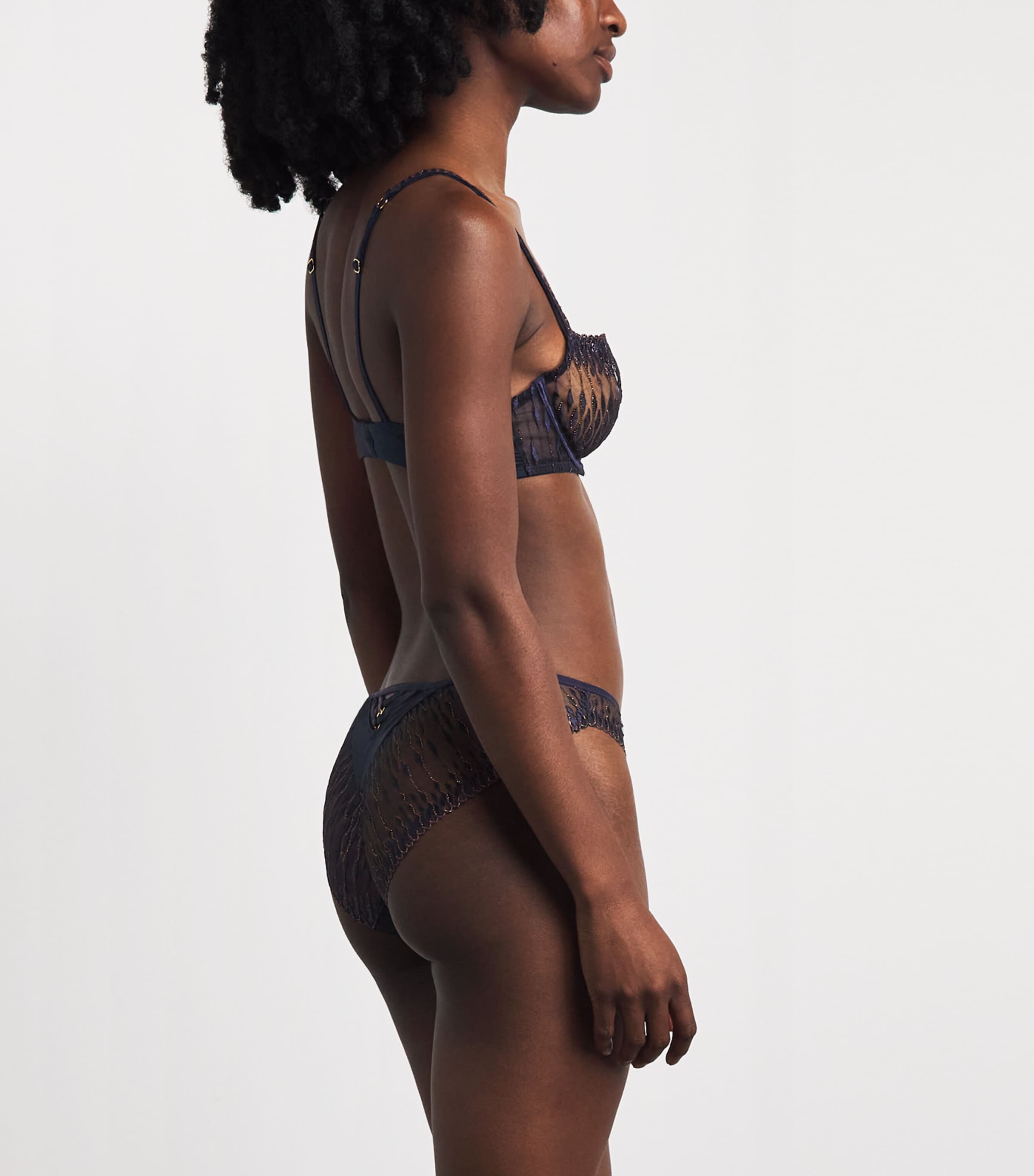 Aubade Womens Embroidered Voodoo Kiss Briefs Blue Moon Image 3