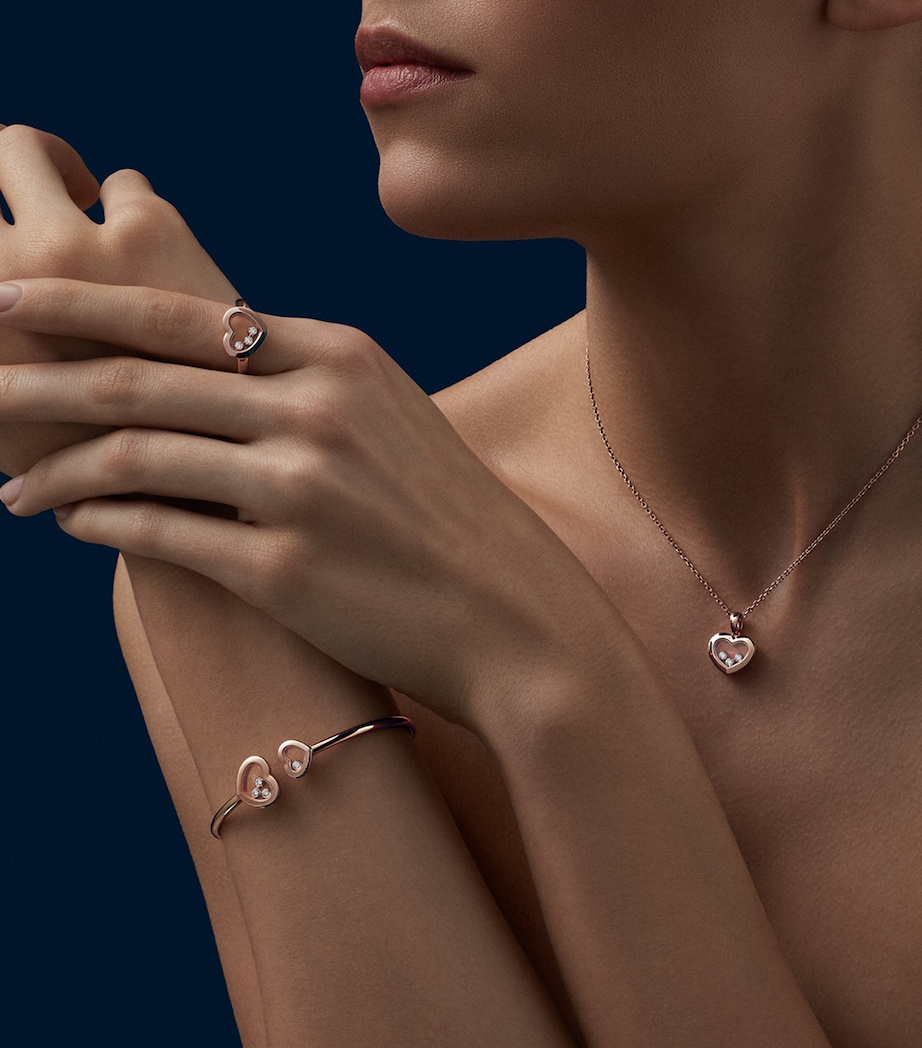 Rose Gold And Diamond Happy Diamonds Icons Pendant 18K ROSE GOLD Image 5