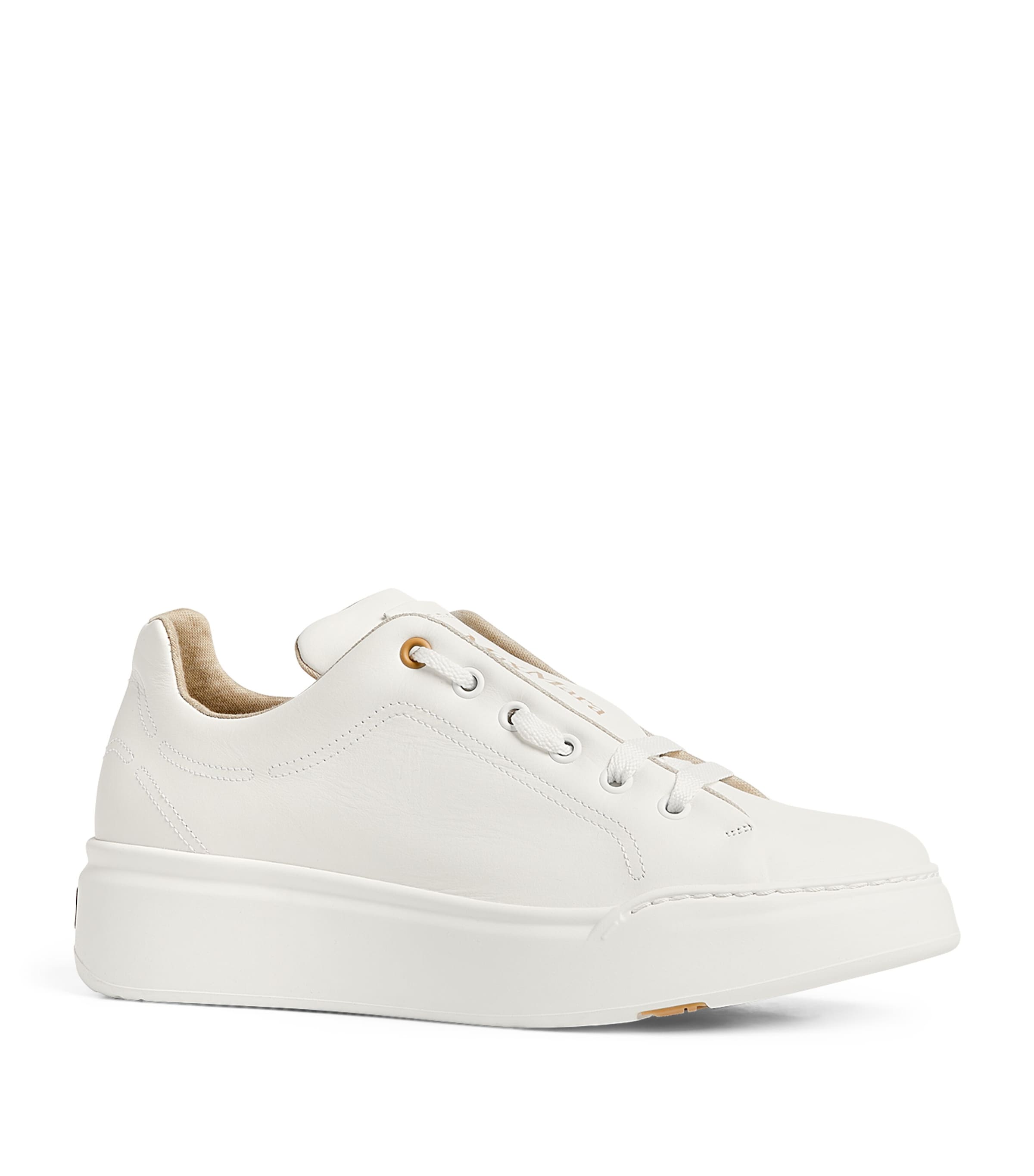 Leather Sneakers WHITE Image 4