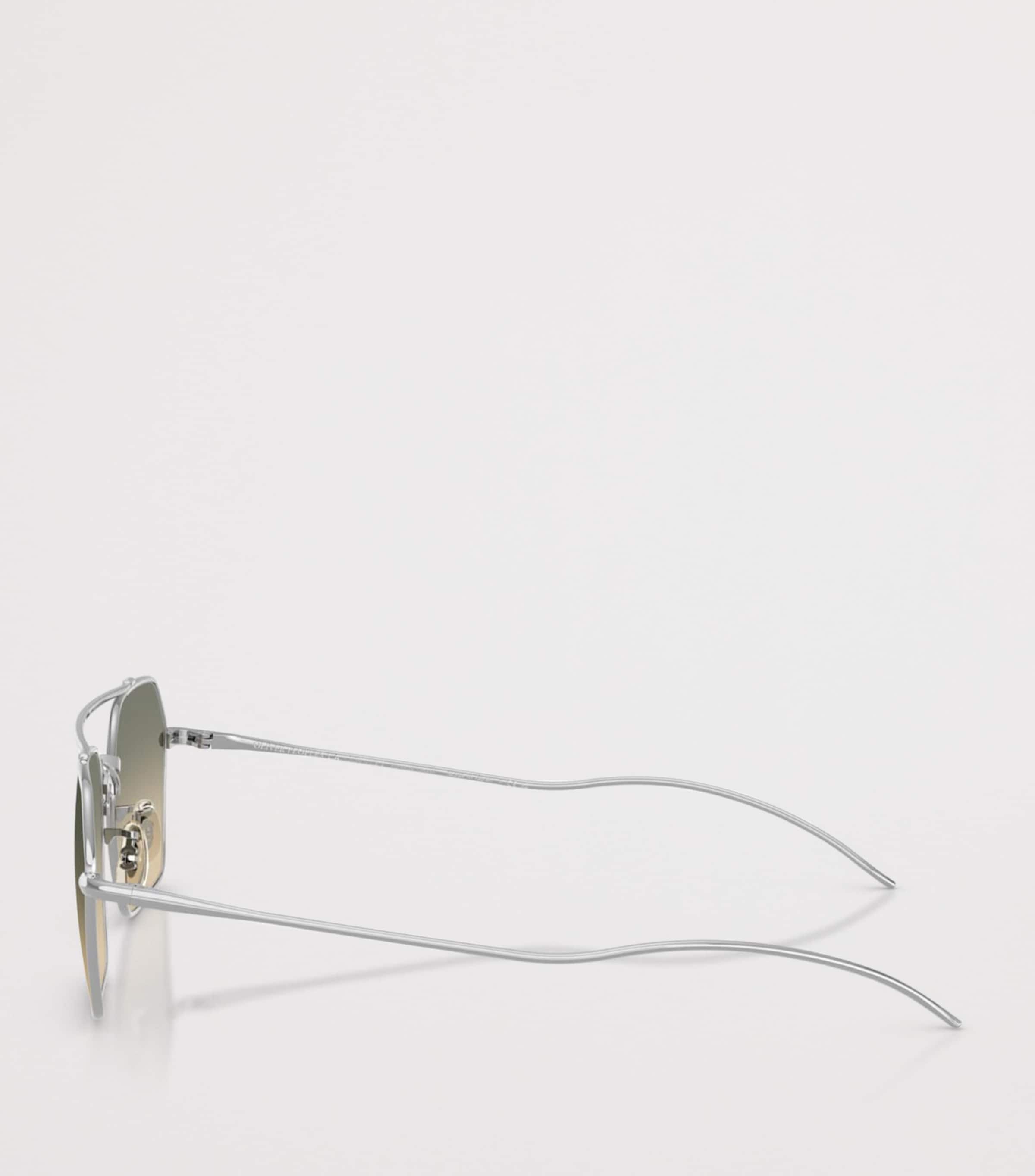 Oliver Peoples Titanium TK-15 Square Sunglasses Silver Image 2