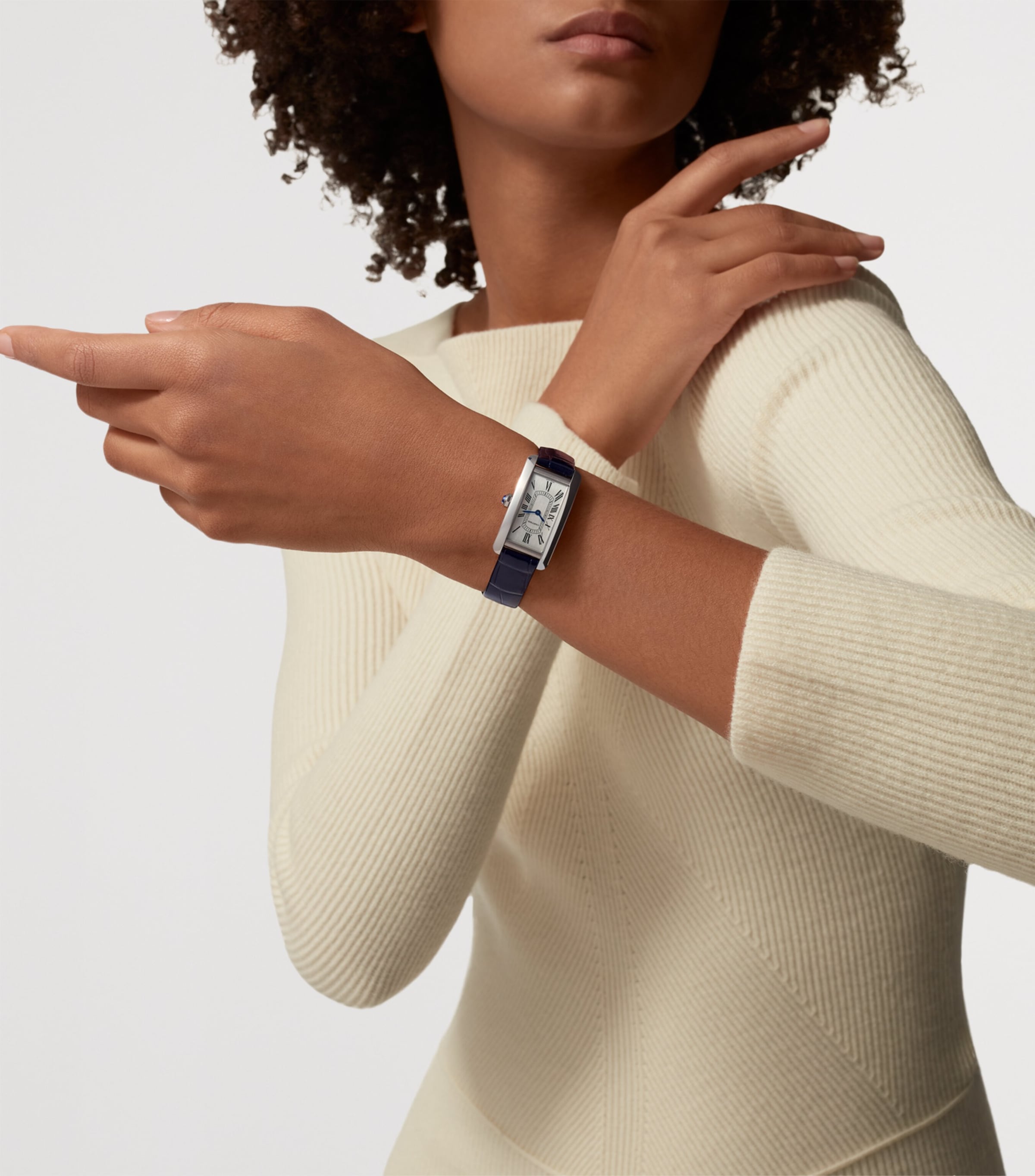 Small Stainless Steel Tank Américaine Watch 19.4mm STEEL Image 2