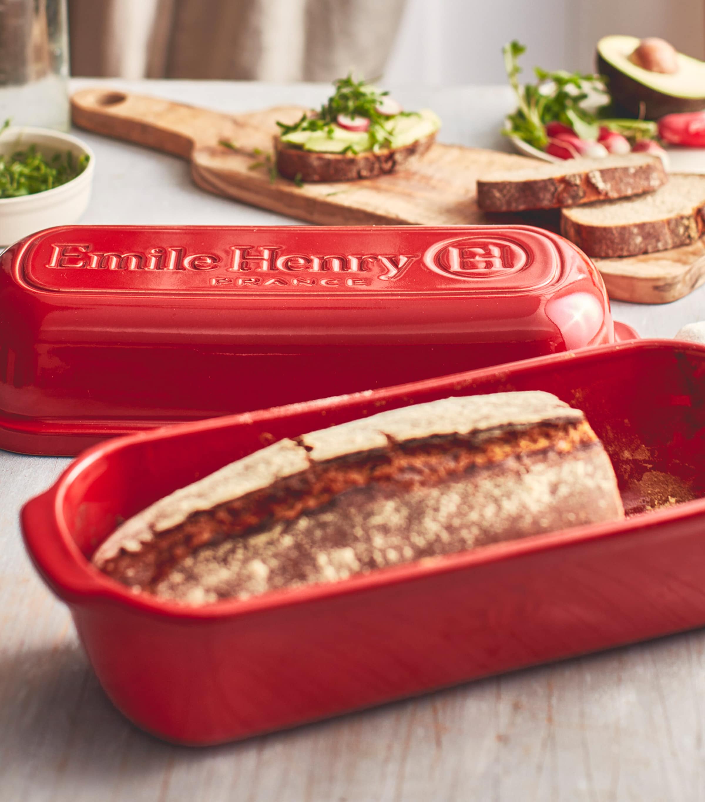 Ceramic Bread Loaf Baker (39.5cm) RED Image 3
