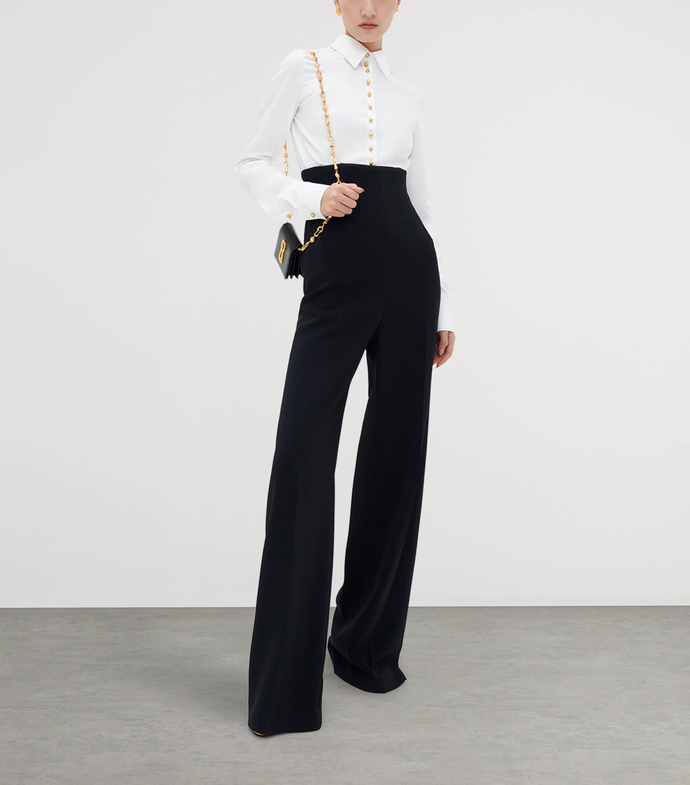 Schiaparelli Womens Cotton Measuring Tape Shirt White Image 2