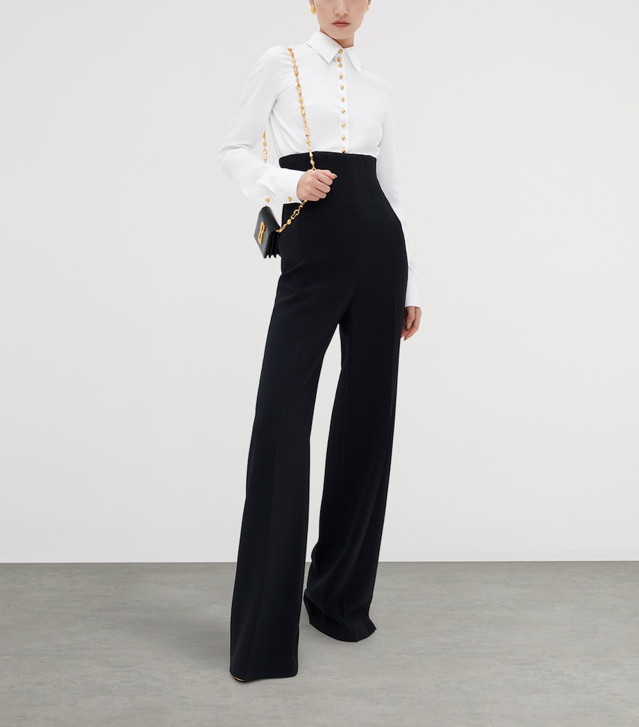 Schiaparelli Womens Cotton Measuring Tape Shirt White Image 2