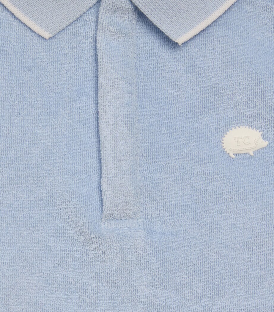 Cotton-Blend Polo Shirt (3-36 Months) BLEU LAV� Image 3