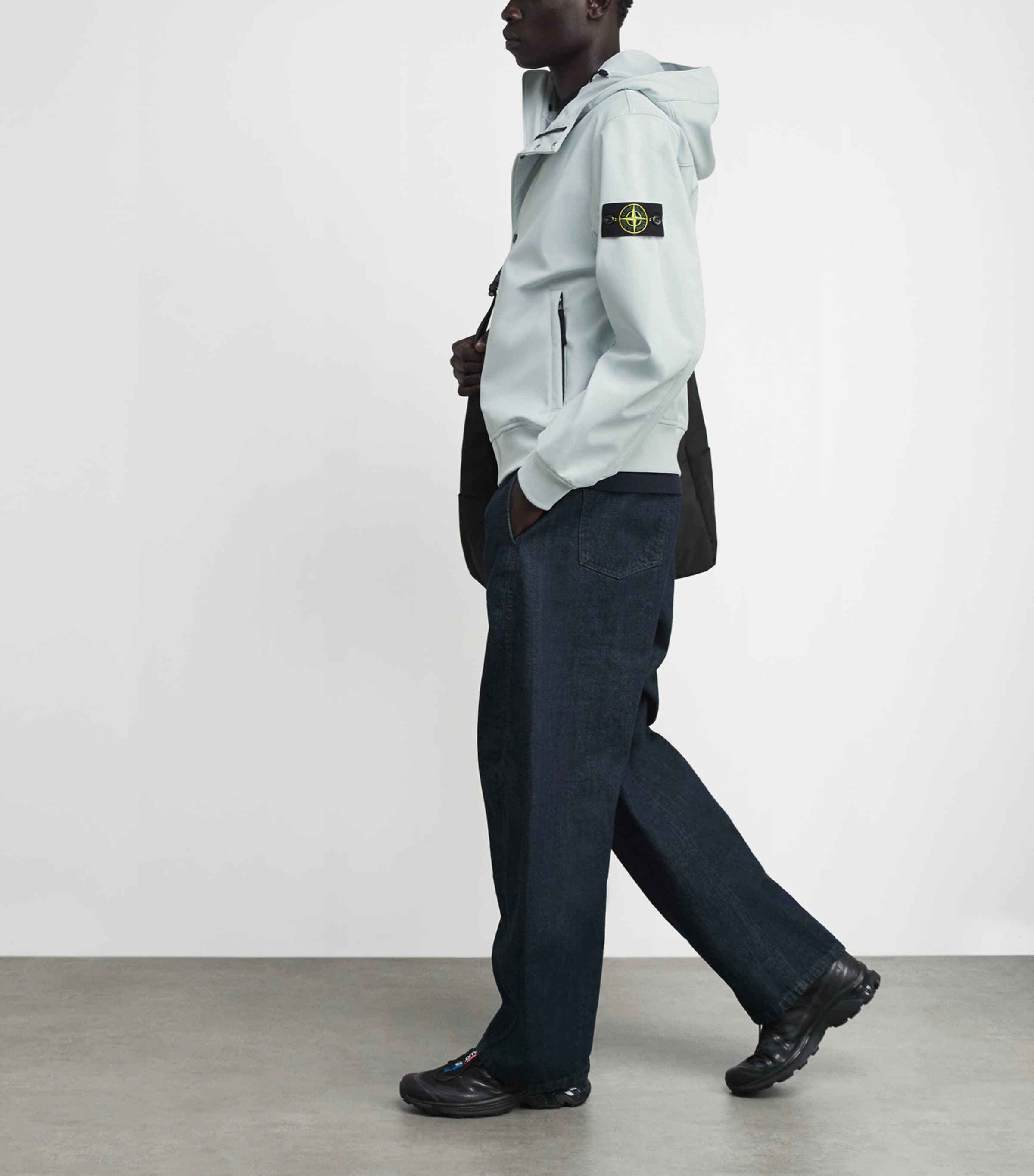 Stone Island Mens Softshell Hooded Parka Image 2
