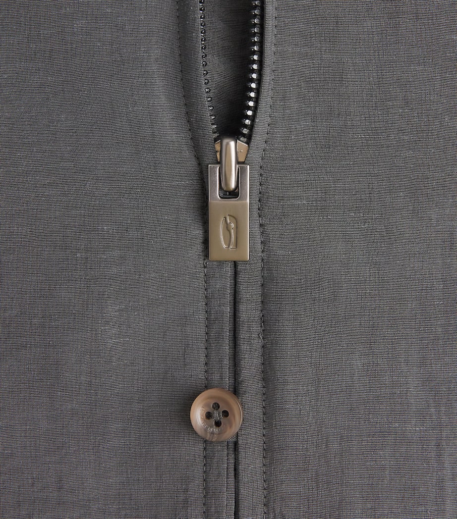 Le 17 Septembre Mens Dual-Layer Fastened Oversized Shirt Grey Image 6