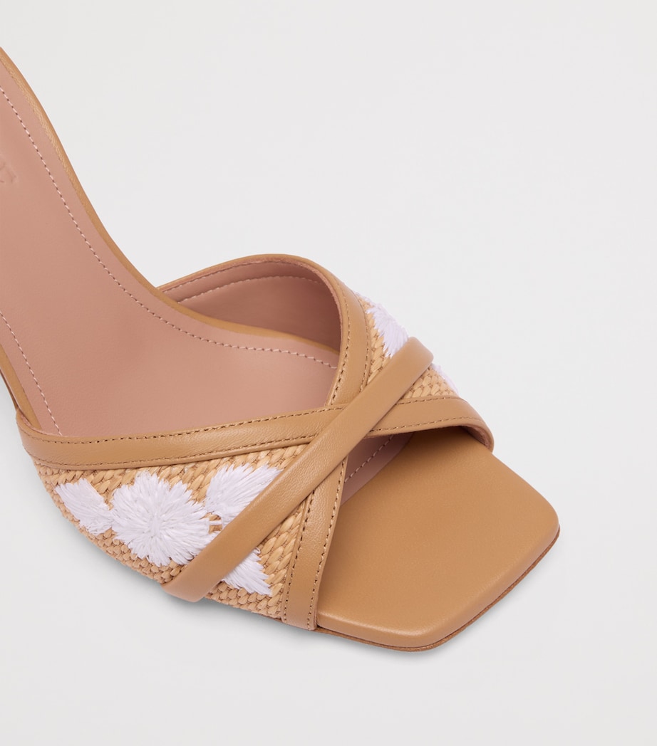 Raffia Perla Heeled Sandals 70 CAMEL Image 5