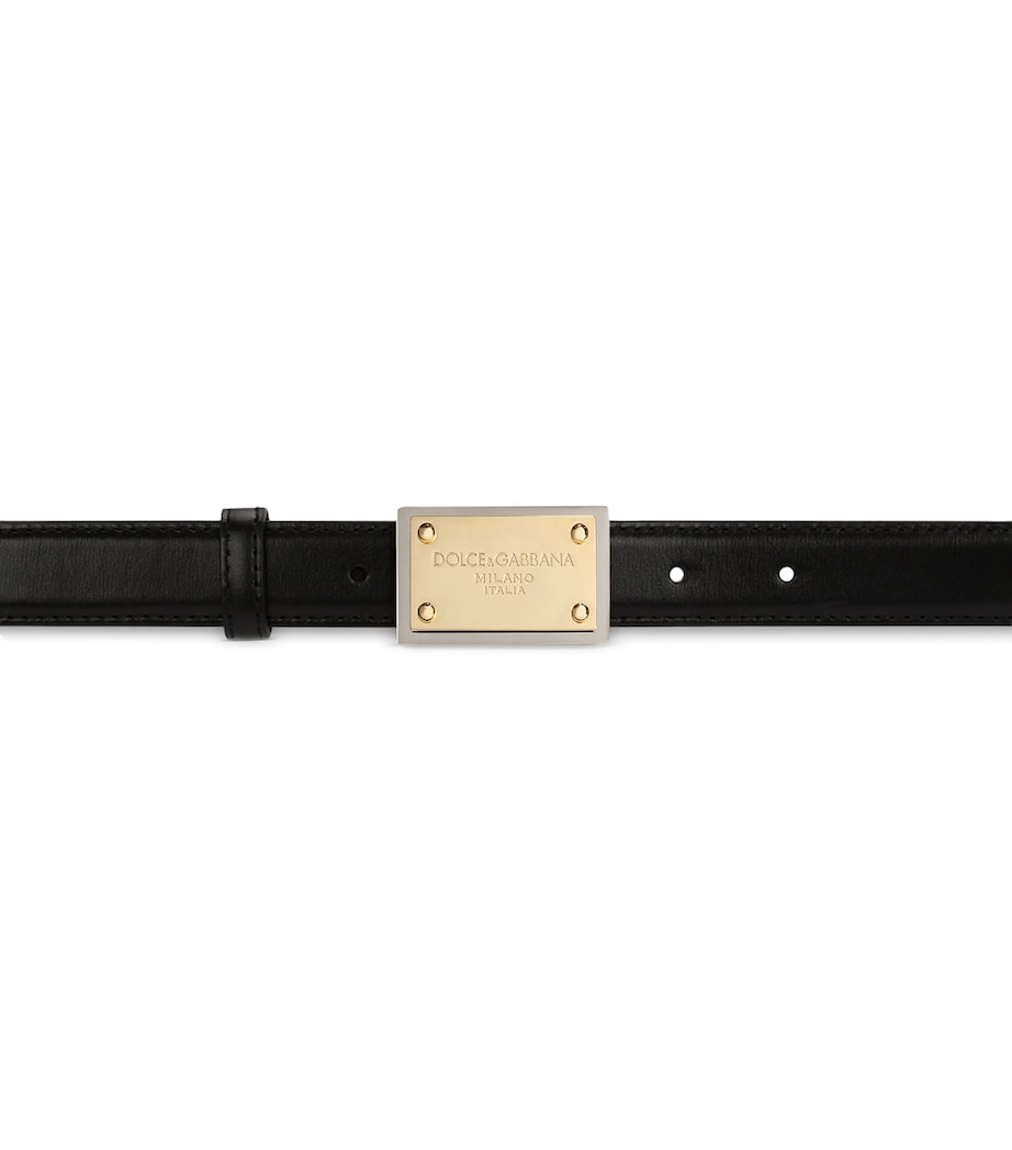 Thin Leather DG Buckle Belt 80999-BLACK Image 2