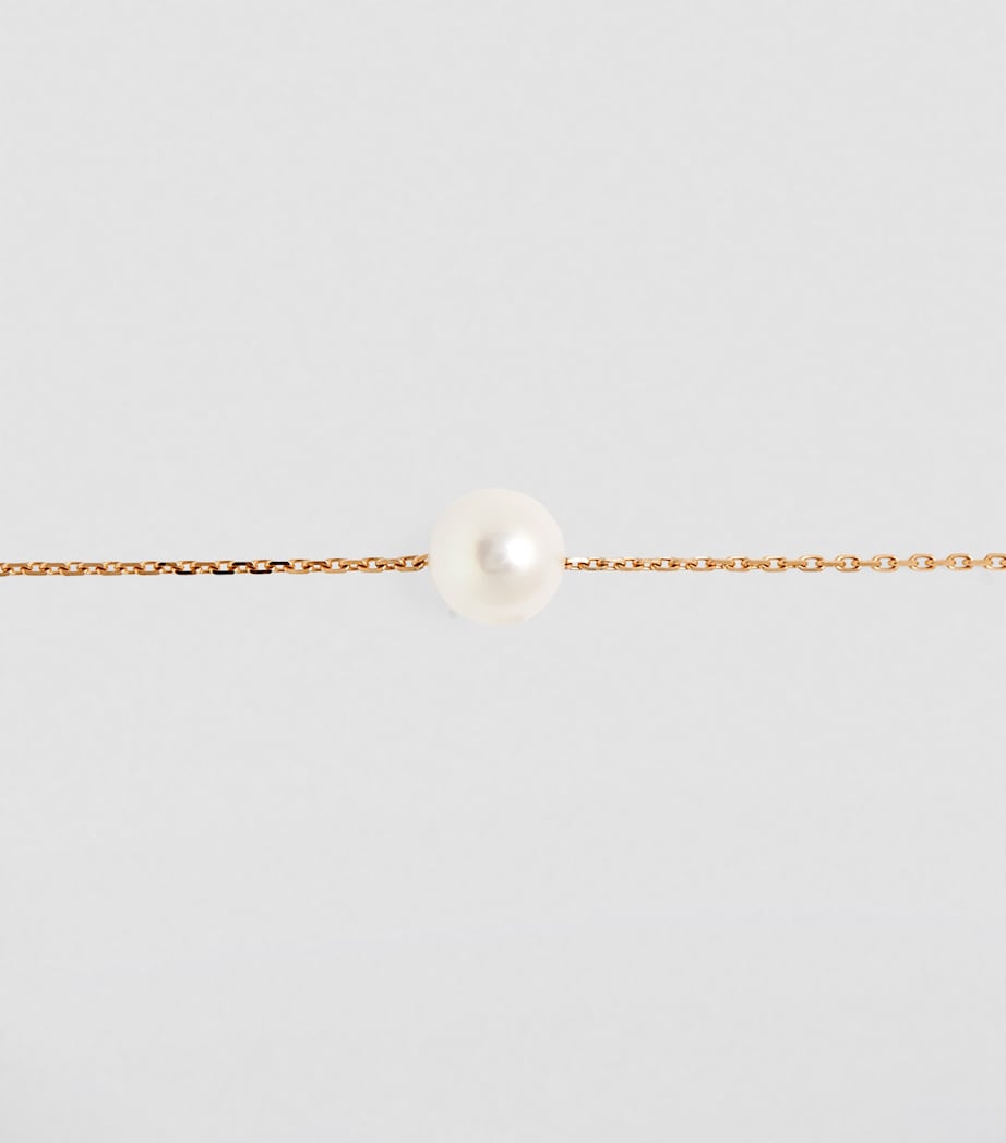 Rose Gold and Pearl Sensuelle Akoya Chain Bracelet ROSE GOLD Image 2