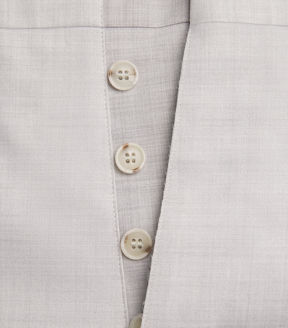 MM6 Maison Margiela Mens Pleated Tailored Trousers Light Grey Image 6