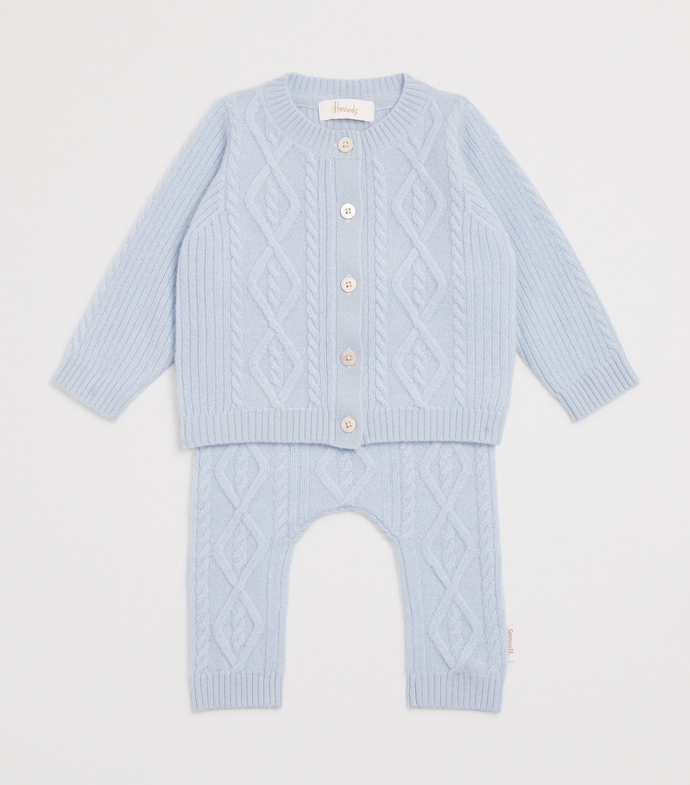 Cashmere Cable-Knit Cardigan (0-18 Months) BLUE Image 3
