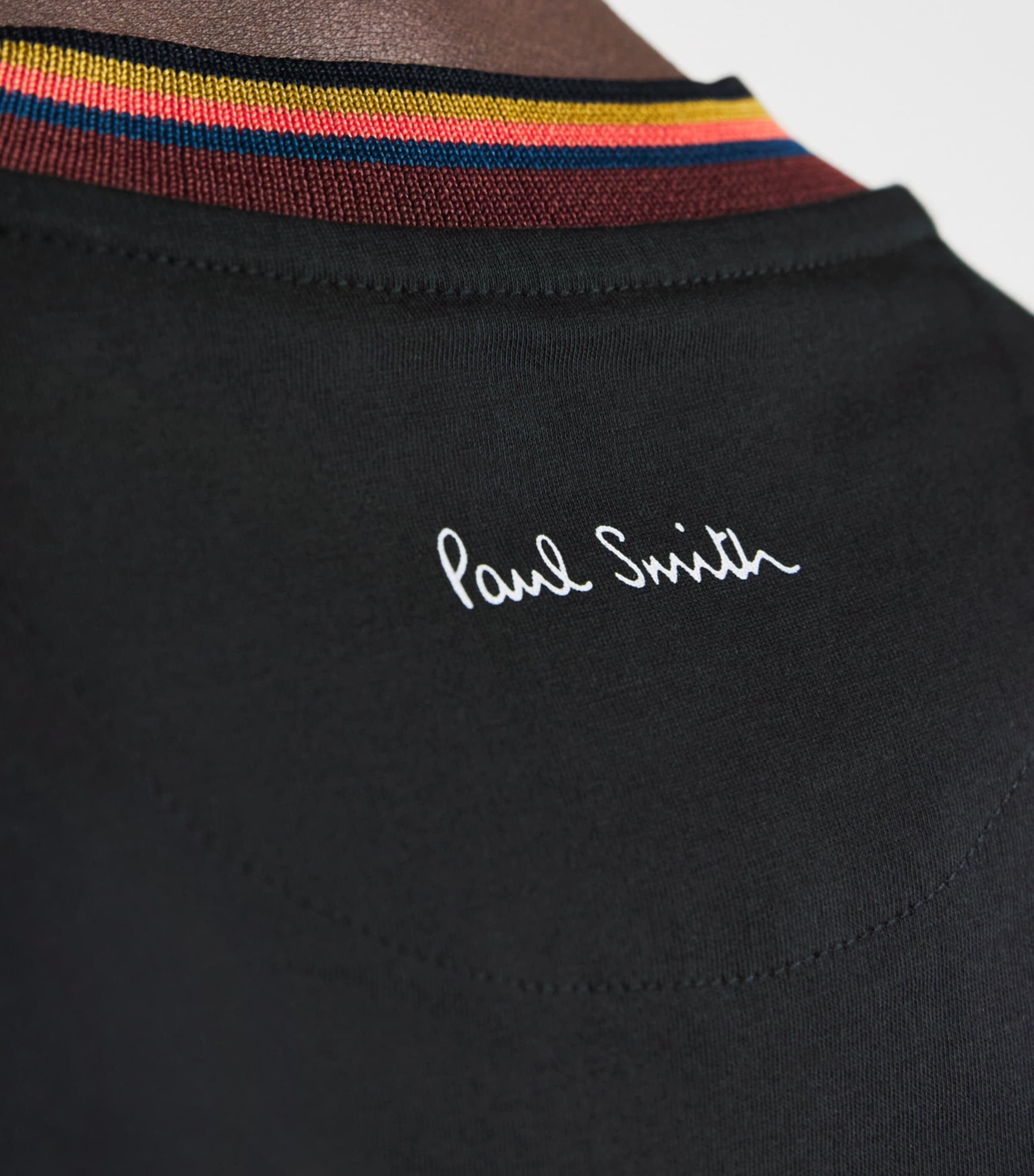 Cotton Artistic Trim T-Shirt BLACK 79 Image 6