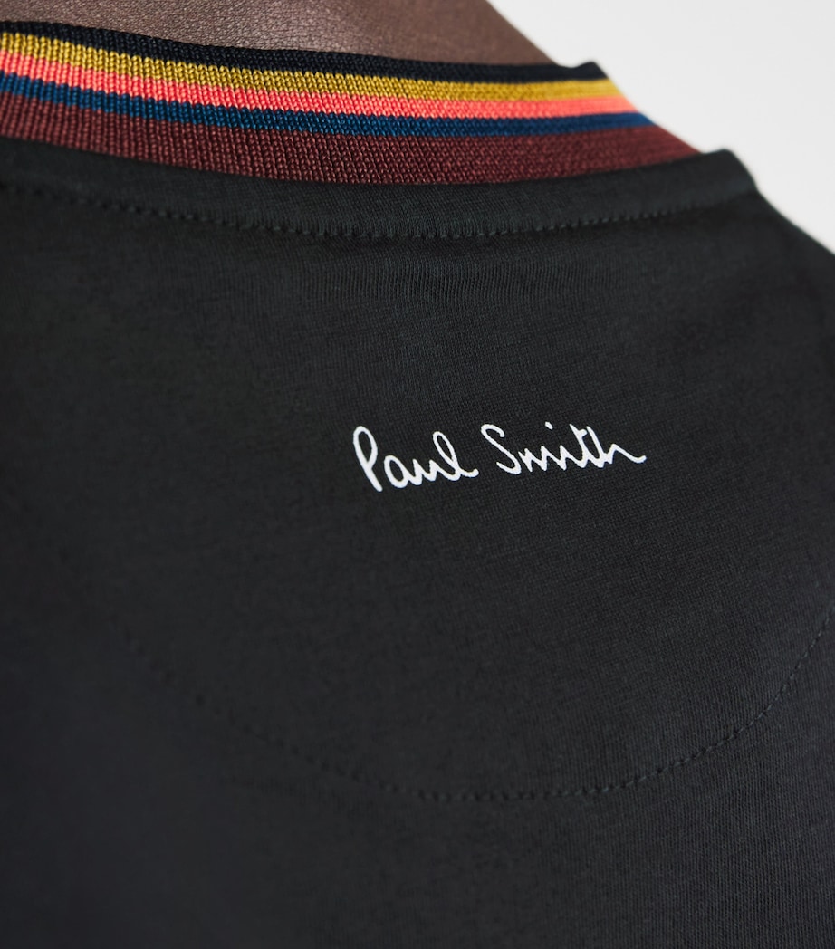 Cotton Artistic Trim T-Shirt BLACK 79 Image 6