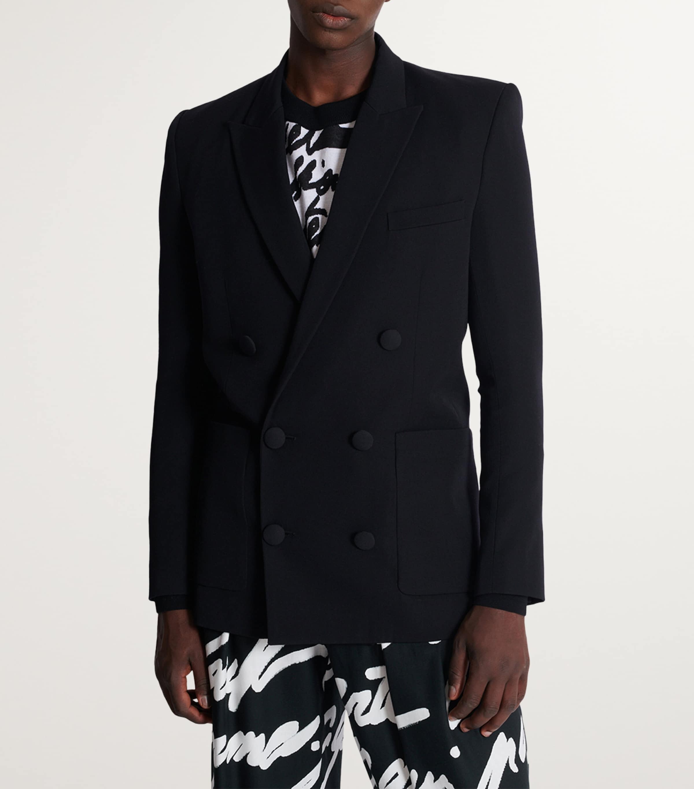 Wool Grain De Poudre Blazer 0PA NOIR Image 7