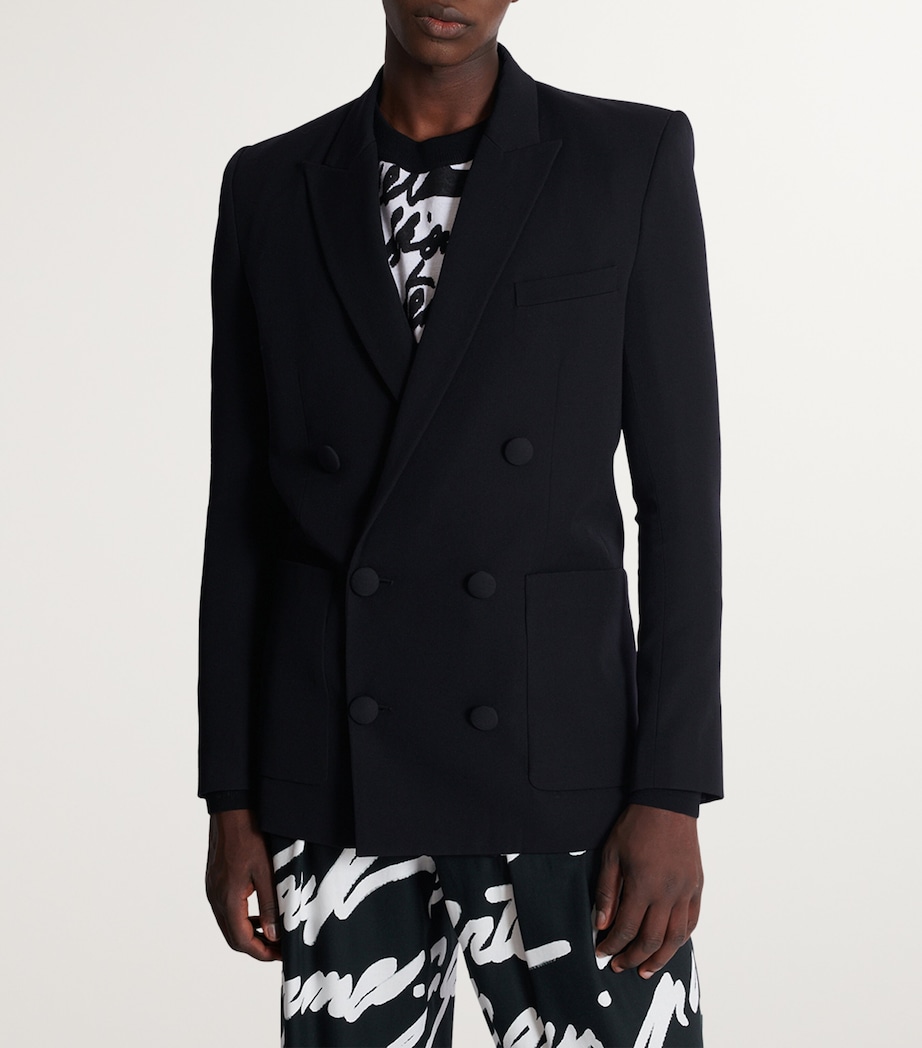 Wool Grain De Poudre Blazer 0PA NOIR Image 7