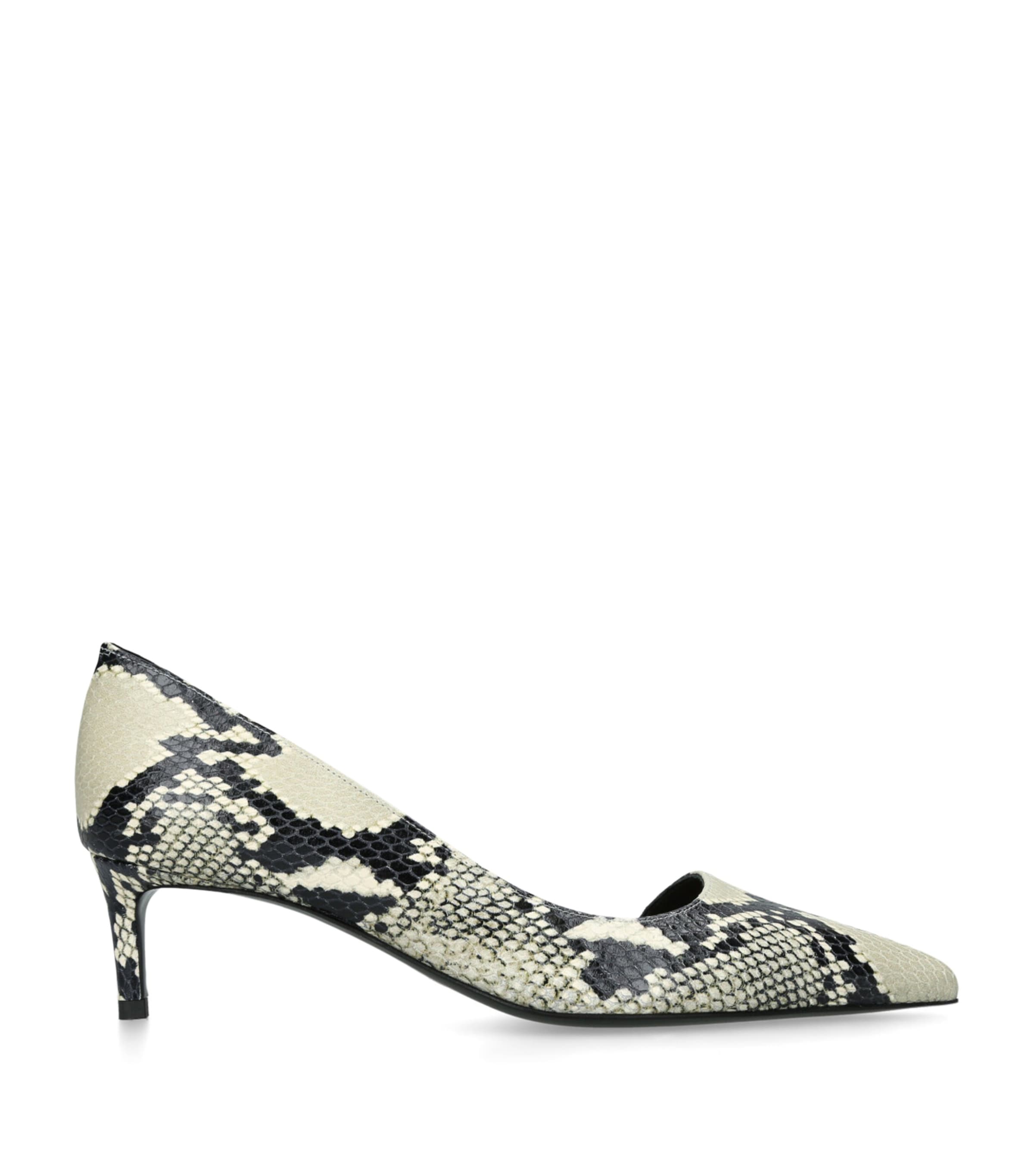 Khaite Leather Jett D'orsay Pumps 45 In White