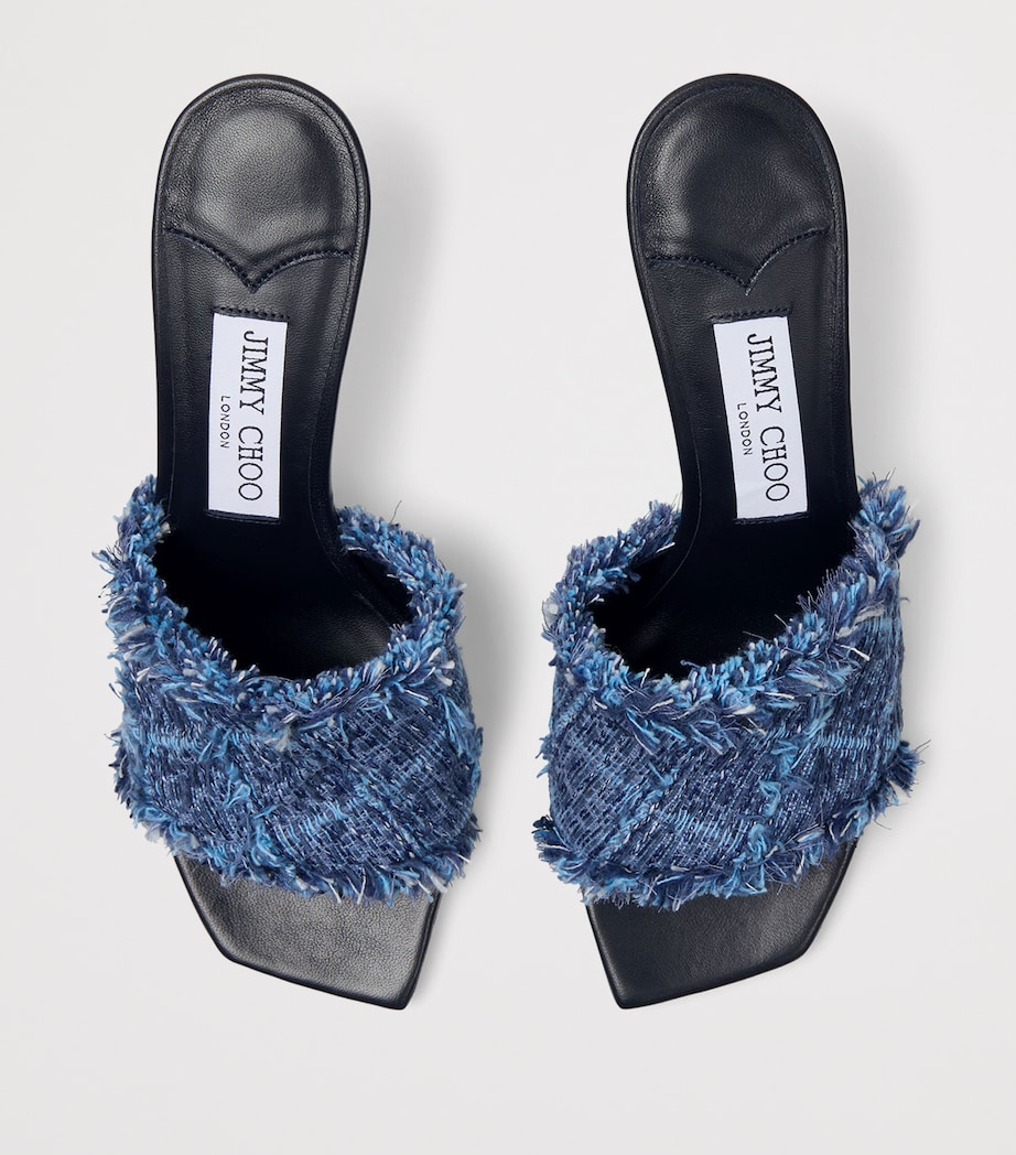 Jimmy Choo Alexia 70 Woven Heeled Mules Denim Image 5