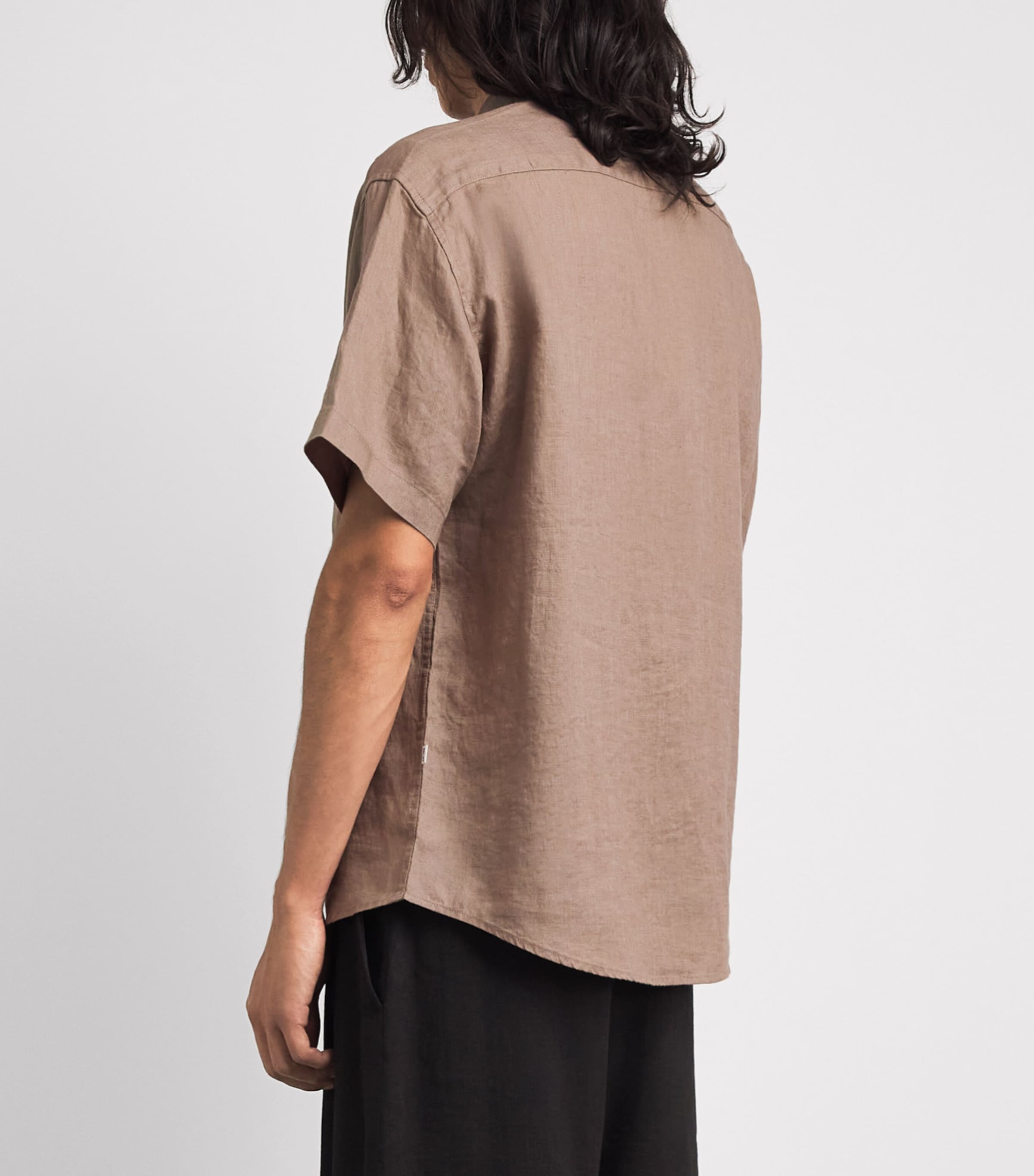 NN.07 Mens Linen Short-Sleeve Shirt Clay Mirage Image 5