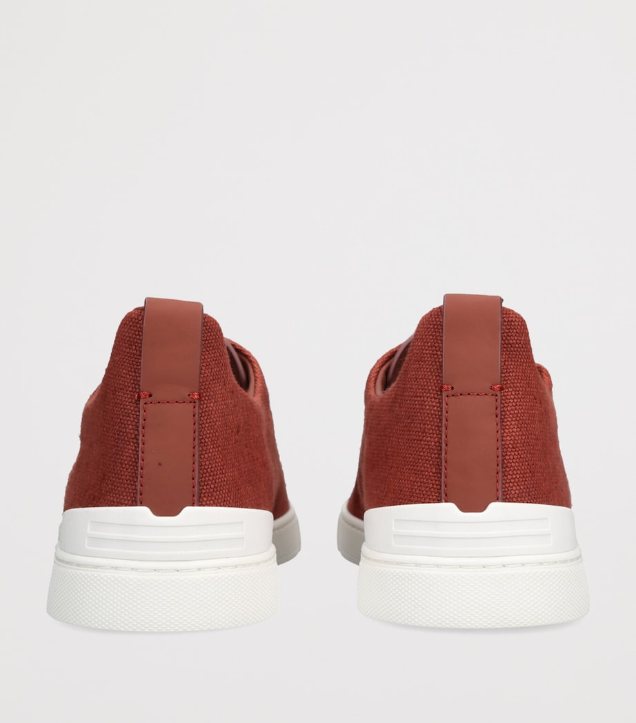 Cotton-Linen Triple Stitch Sneakers RED/OTHER Image 2