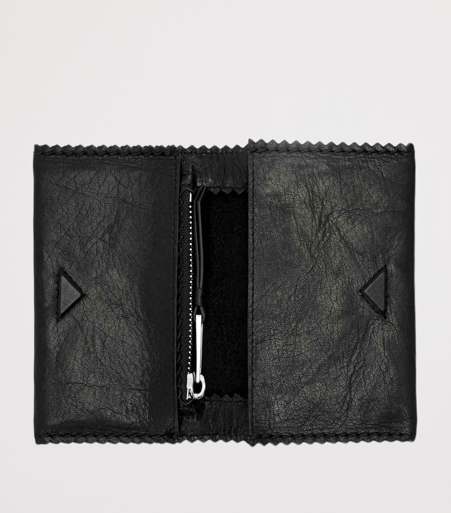 AllSaints Leather Siloh Wallet Black Image 2