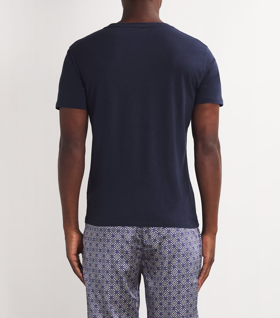 Cotton-Linen T-Shirt MIDNIGHT BLUE Image 8