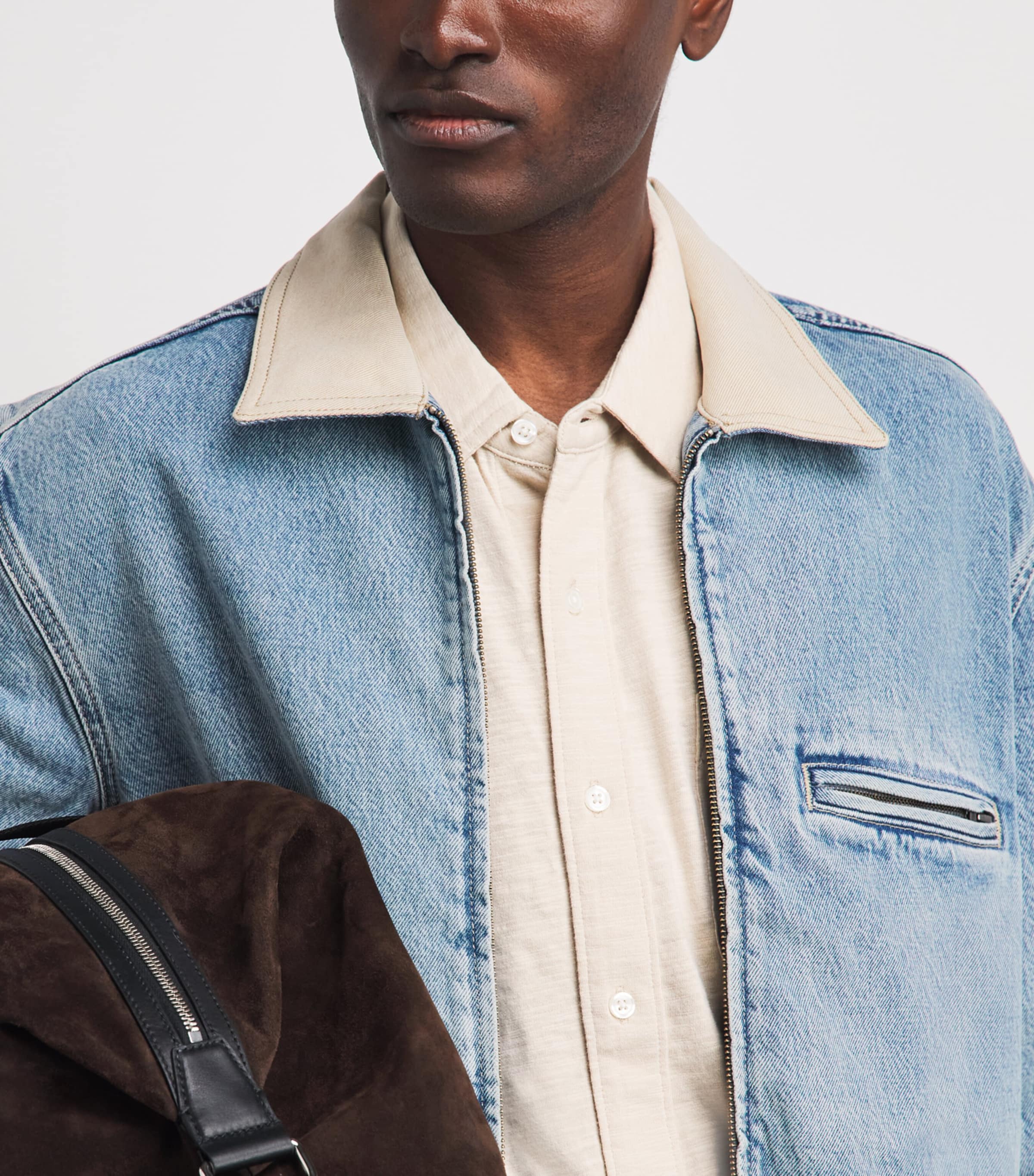 PAIGE Mens Laughlin Denim Jacket Moby Image 3