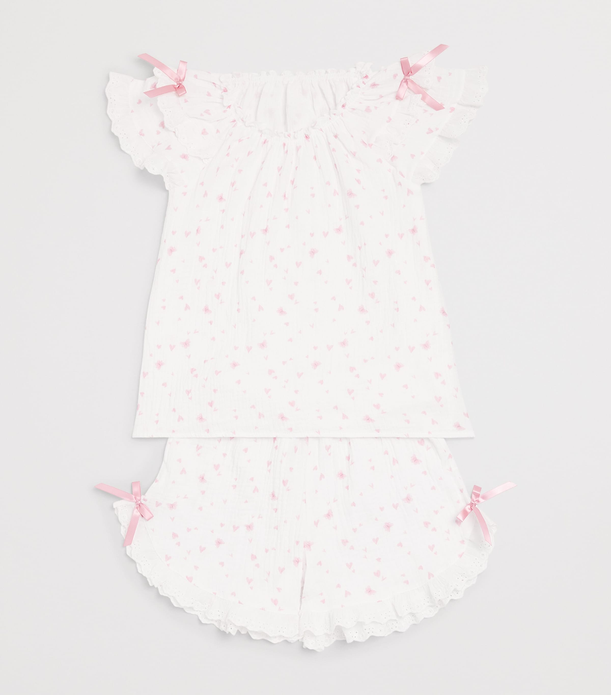 Cotton Eliana Pyjamas (2-14 Years) PINK HEARTS Image 3