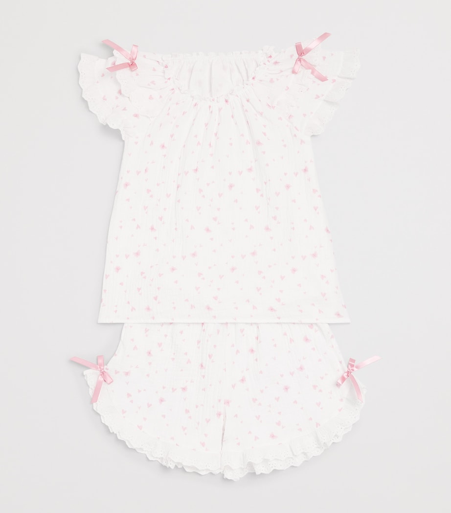 Cotton Eliana Pyjamas (2-14 Years) PINK HEARTS Image 3