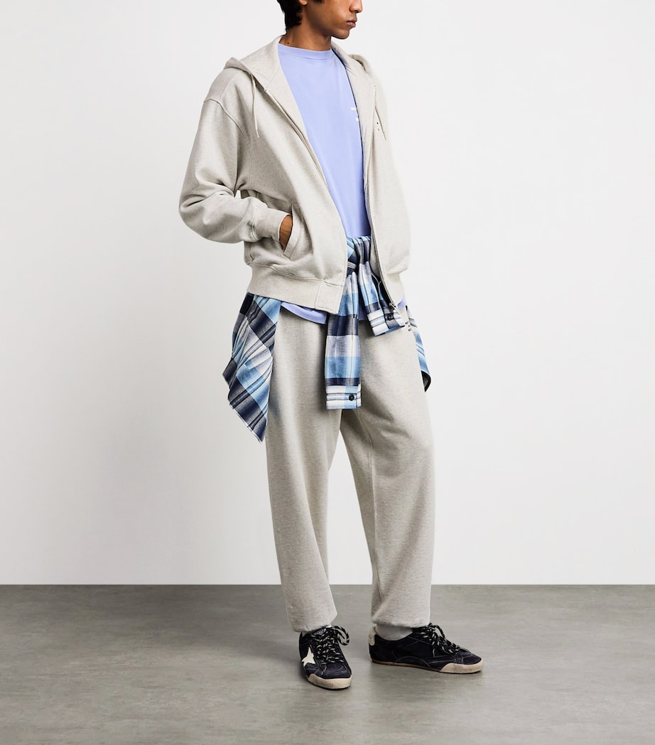Drôle de Monsieur Mens DDM SLOGAN ZIP SWEATSHIRT . Grey Image 2