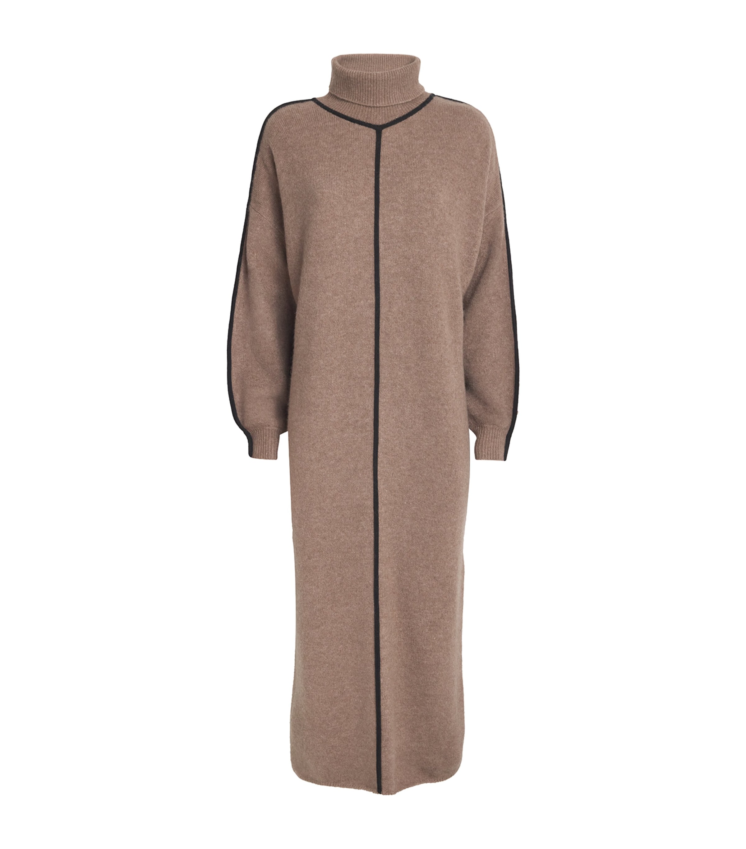 Shop Staud Knitted Apres Midi Dress In Grey