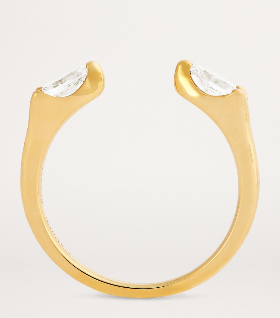Anita Ko Yellow Gold and Diamond Orbit Ring Yellow Gold Image 3