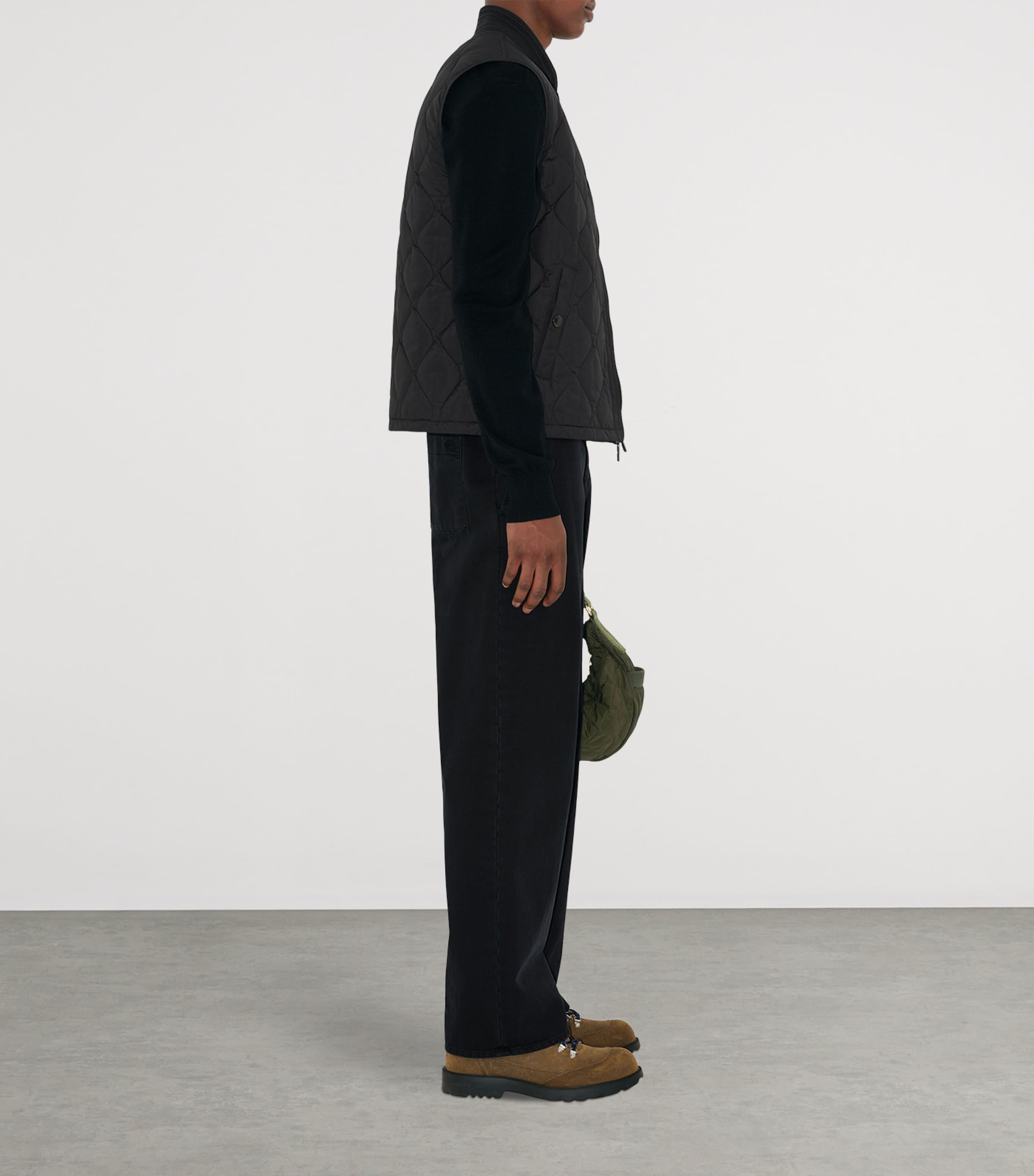 Burberry Mens Quilted Gilet Black Image 4