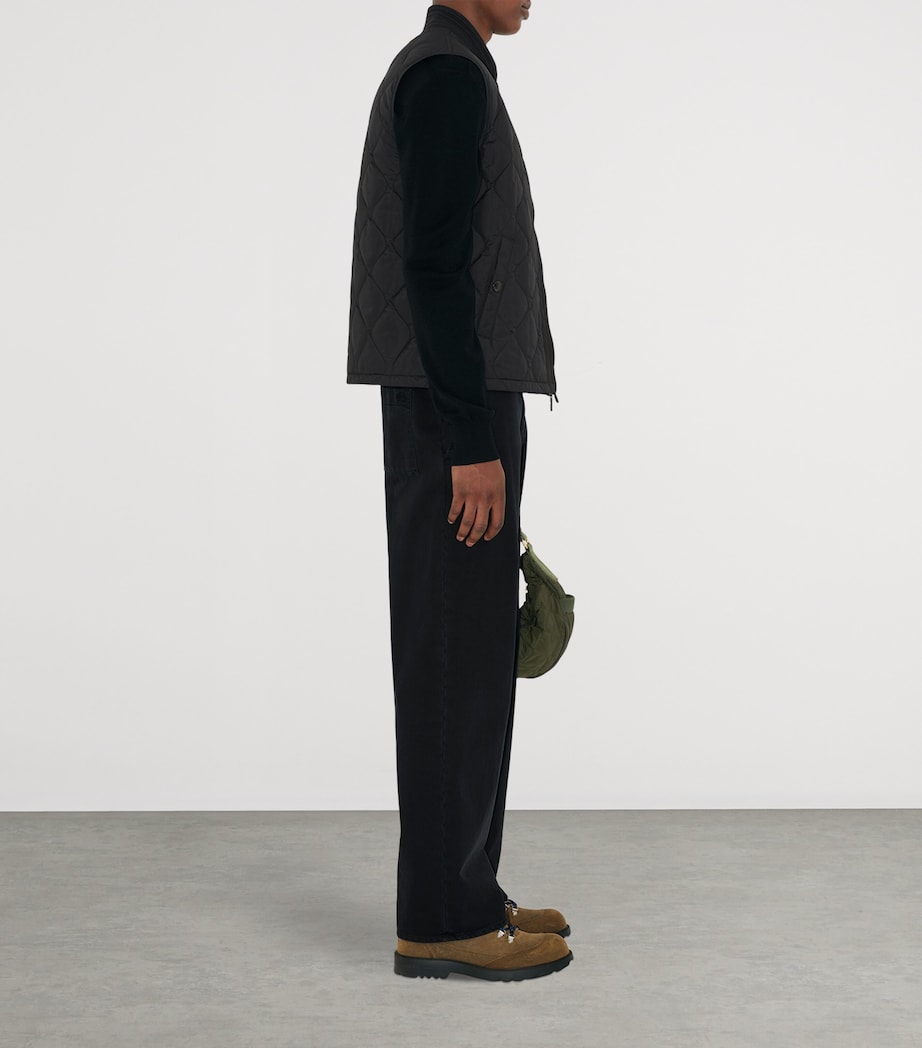 Burberry Mens Quilted Gilet Black Image 4